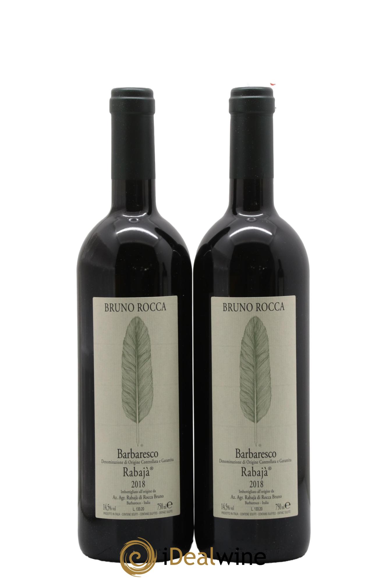 Barbaresco DOCG Rabajà Bruno Rocca 2018 - Lot of 2 bottles - 0