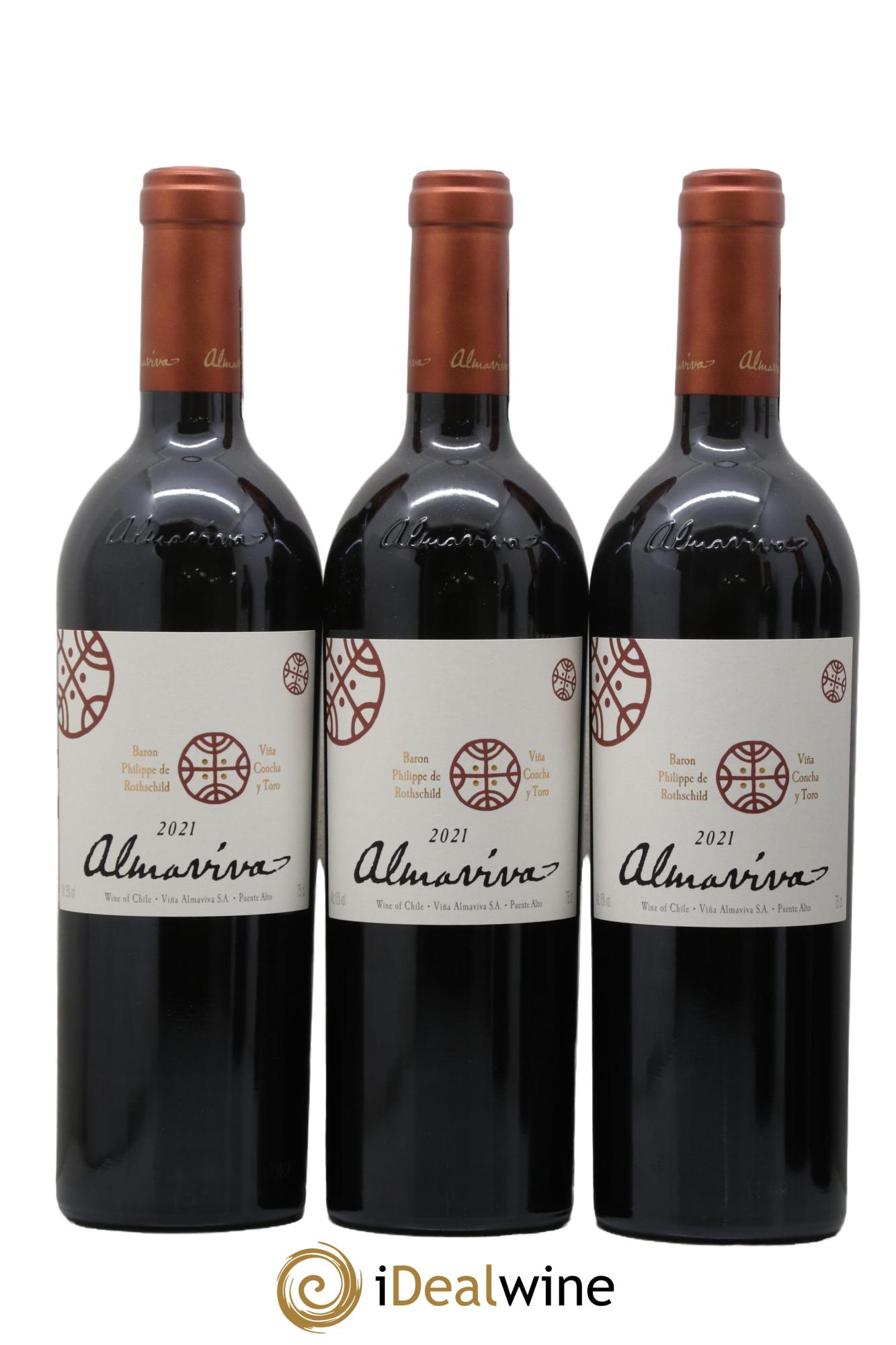 Chili Almaviva Baron P. de Rothschild Concha y Toro 2021 - Lot of 6 bottles - 1