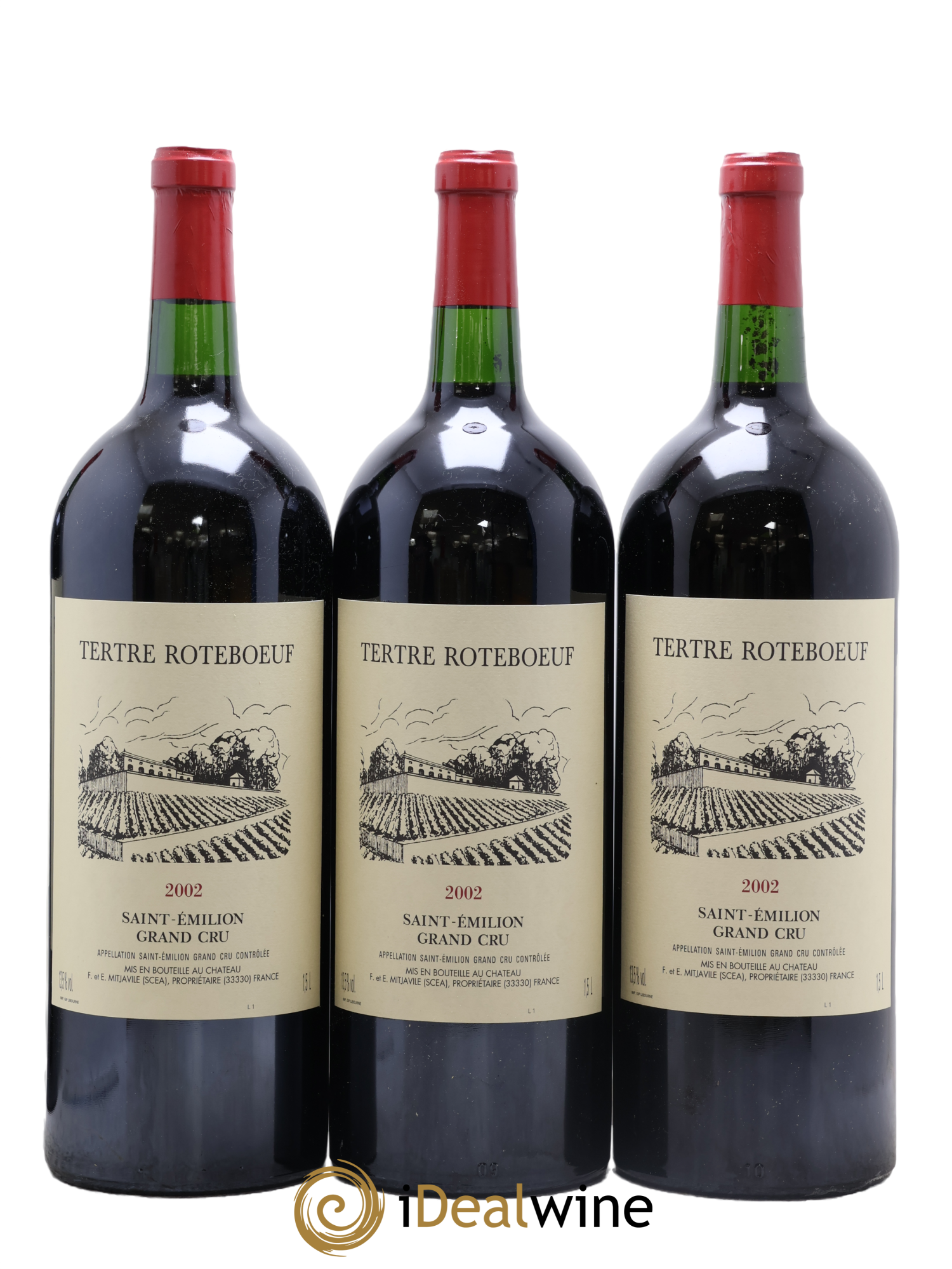 Château Tertre Roteboeuf 2002 - Lot de 6 magnums - 1