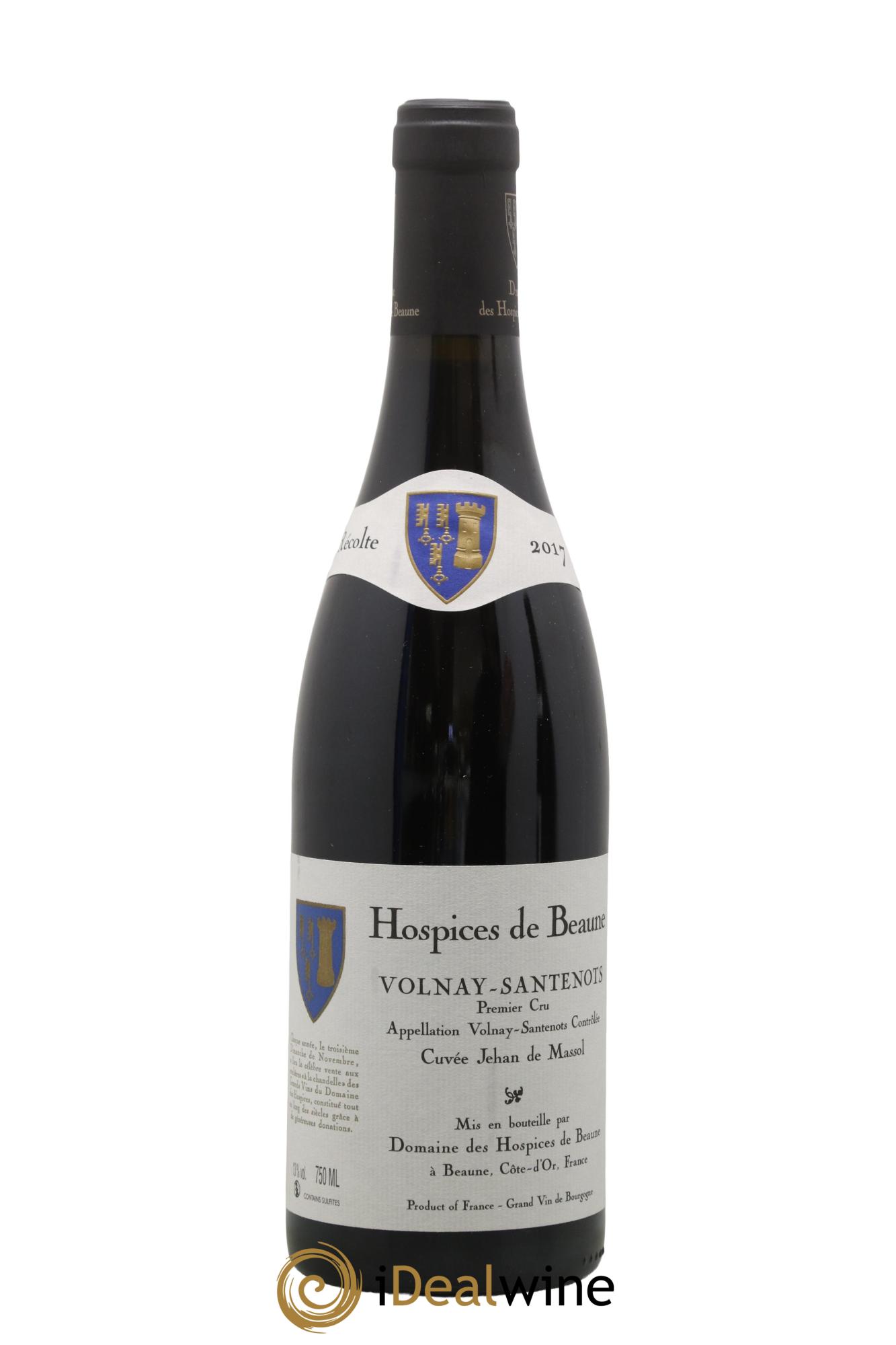Volnay 1er Cru Santenots Jehan de Massol Hospices de Beaune 2017 - Lot de 1 bouteille - 0