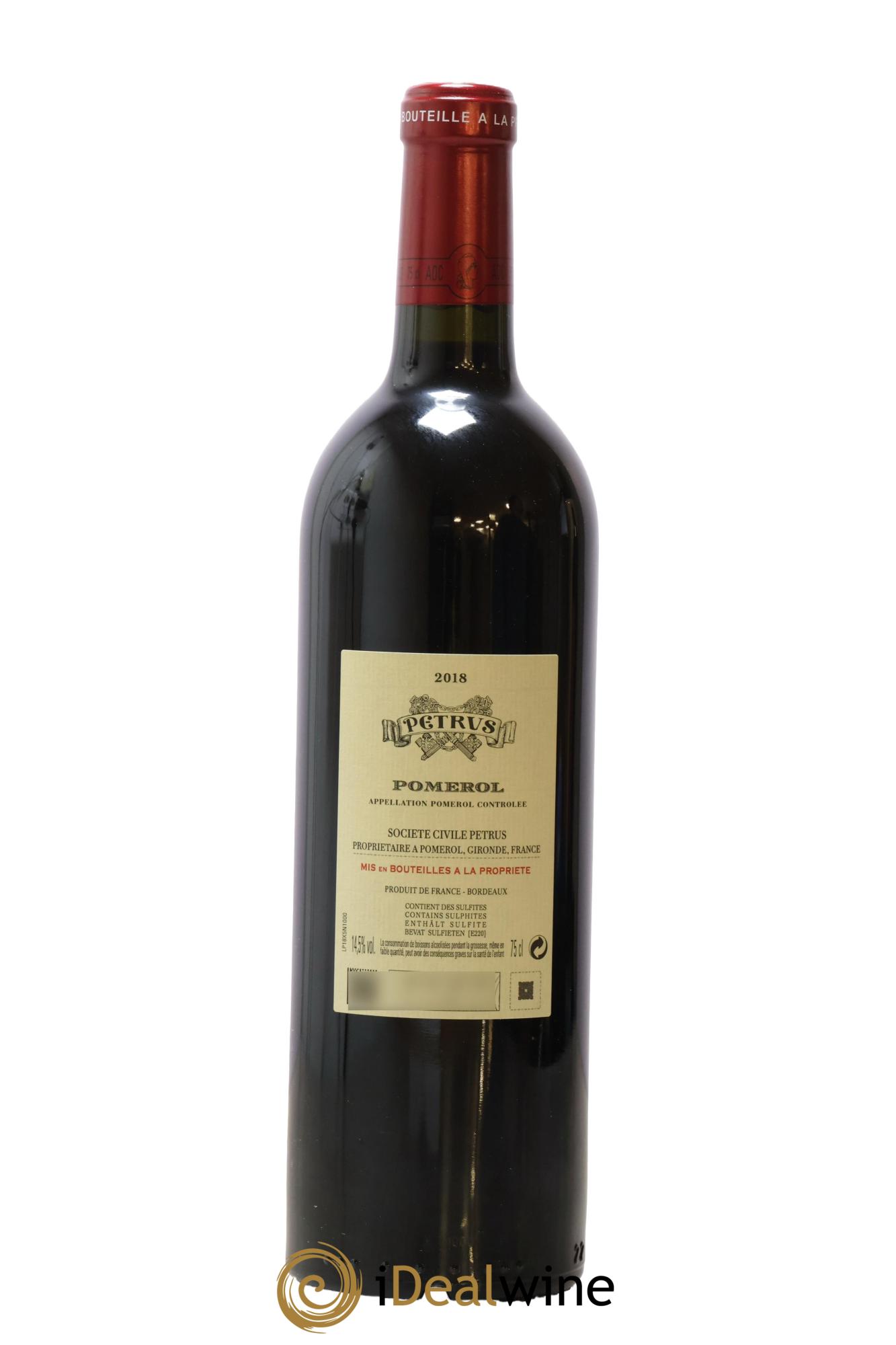 Petrus  2018 - Lot de 1 bouteille - 1