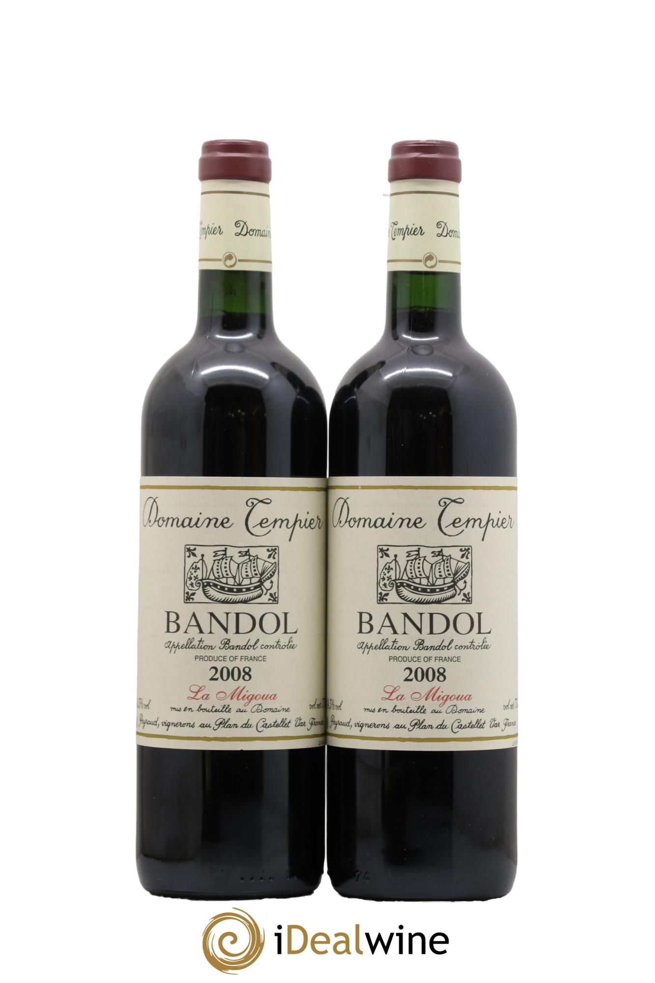 Bandol Domaine Tempier Cuvée La Migoua Famille Peyraud 2008 - Lot de 2 bouteilles - 0