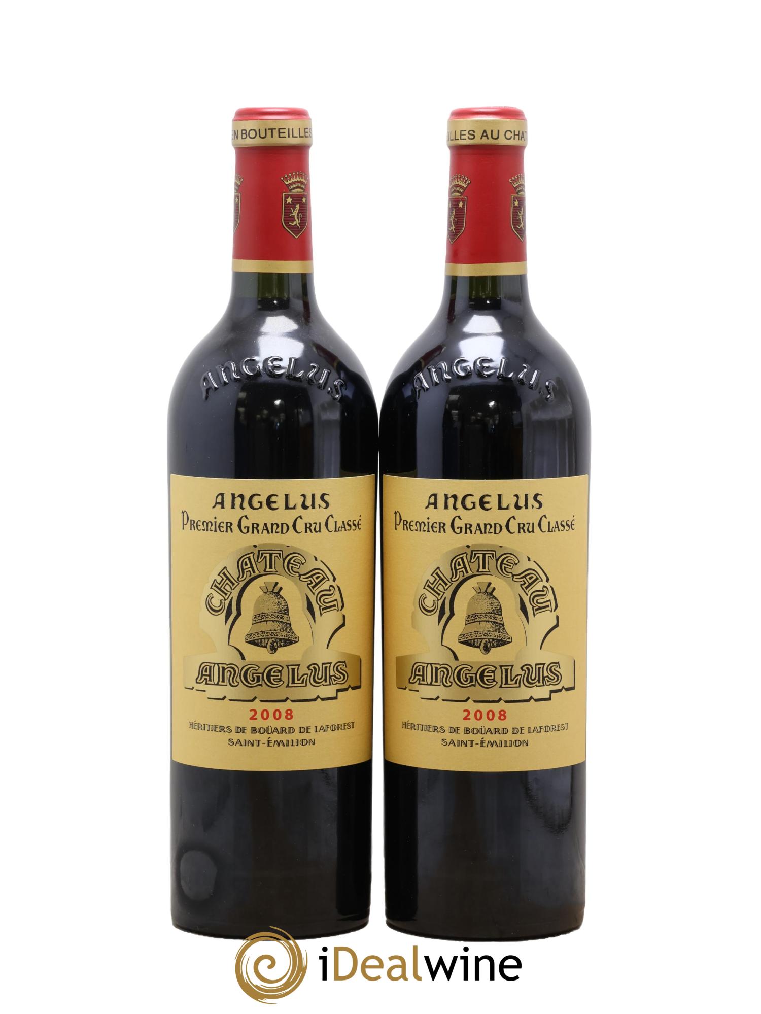 Château Angélus 1er Grand Cru Classé A 2008 - Lot of 2 bottles - 0