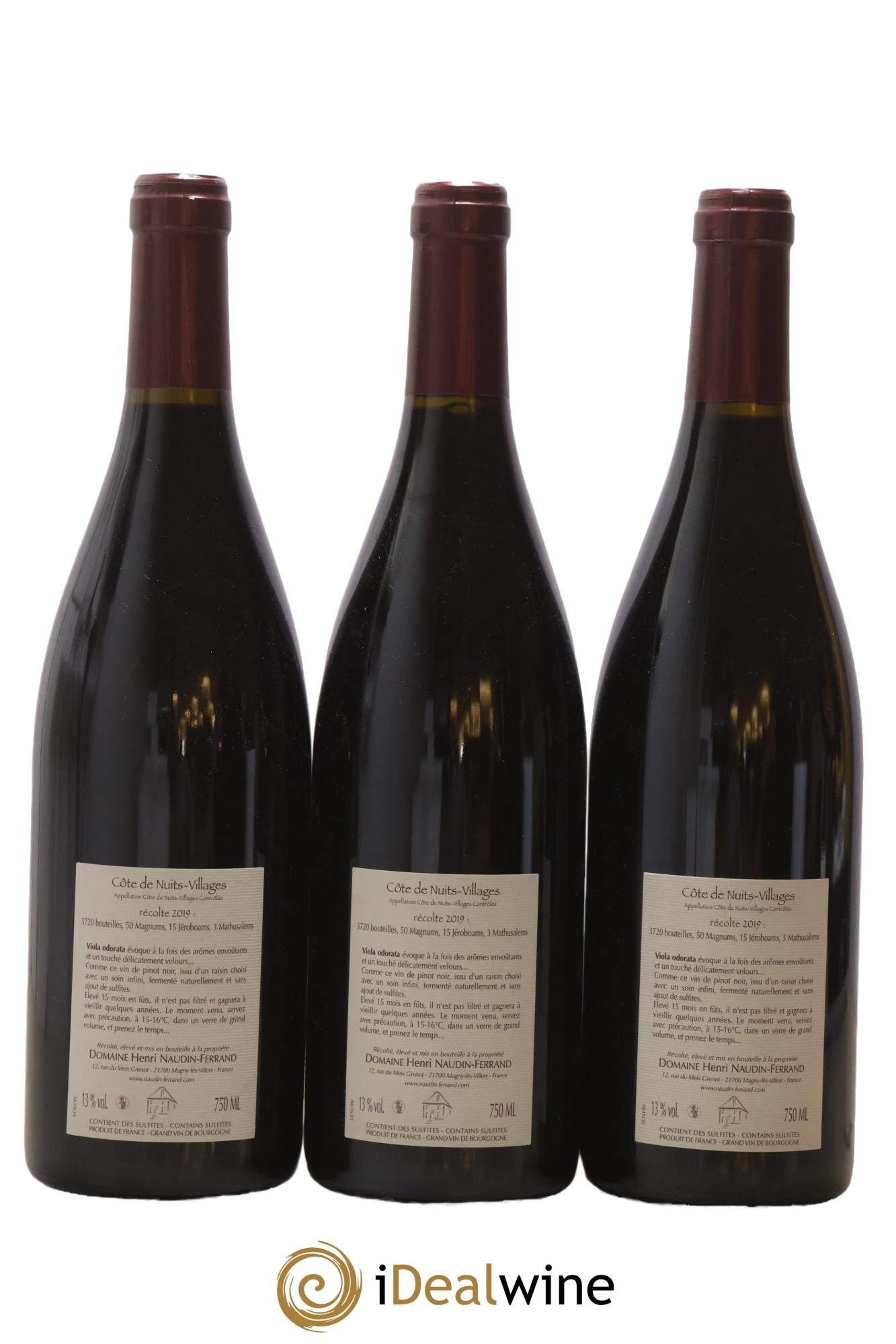 Côte de Nuits-Villages Viola Odorata Naudin-Ferrand (Domaine) 2019 - Lotto di 3 bottiglie - 1