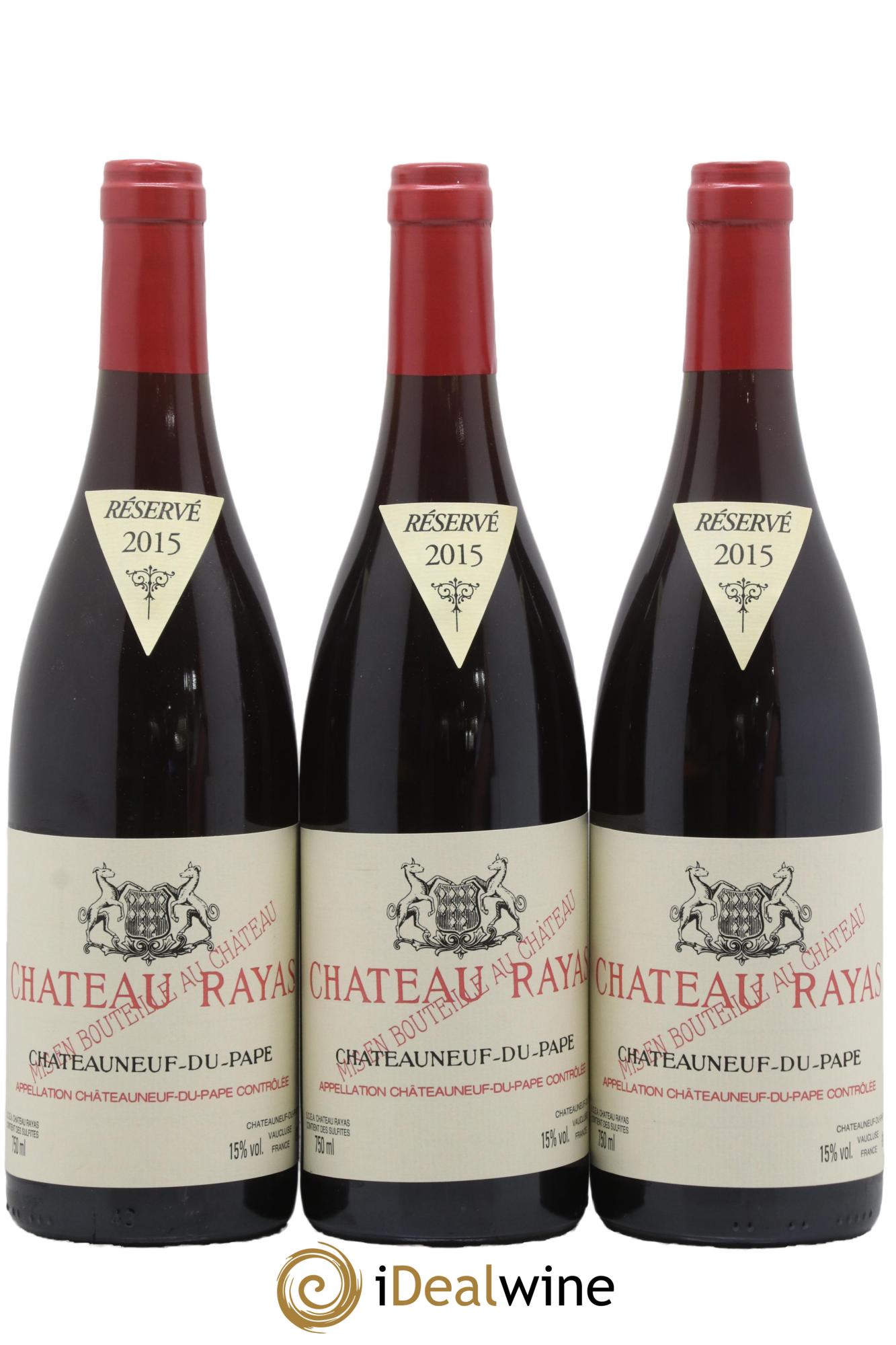 Châteauneuf-du-Pape Château Rayas Emmanuel Reynaud 2015 - Lot de 3 bouteilles - 0