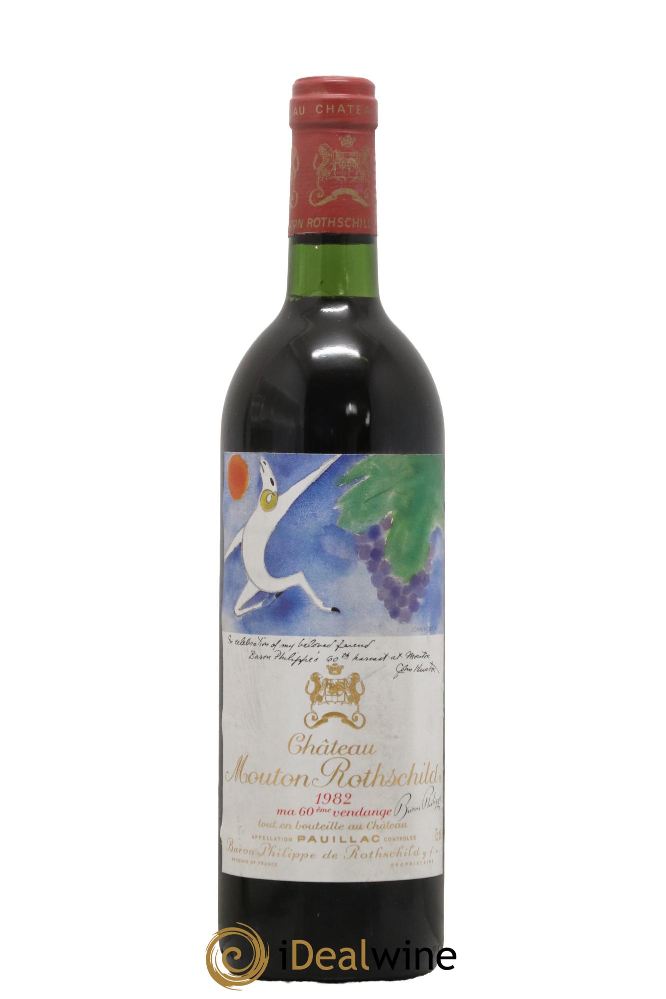 Château Mouton Rothschild 1er Grand Cru Classé 1982 - Lot de 1 bouteille - 0