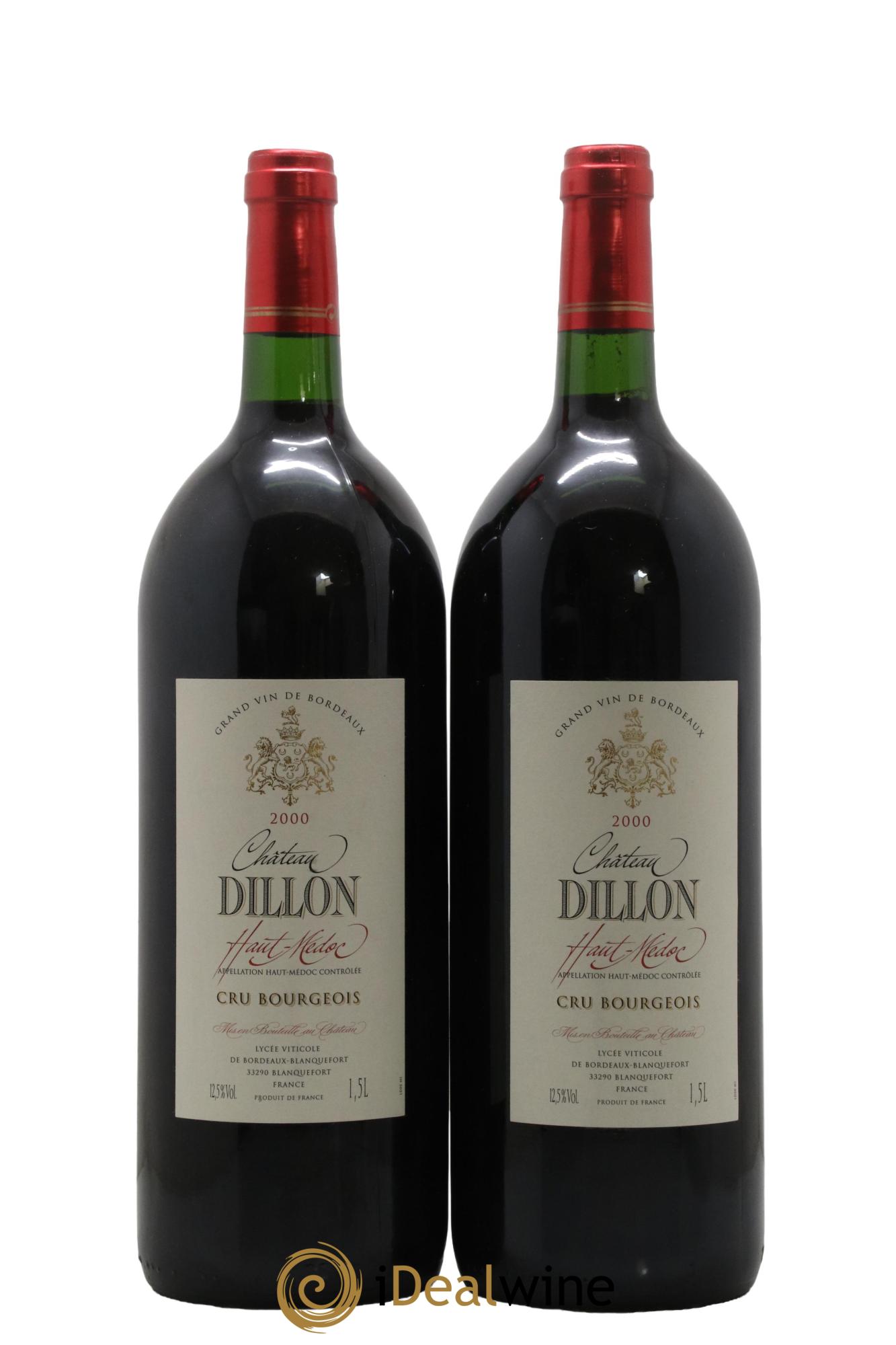 Château Dillon Cru Bourgeois 2000 - Lot de 2 magnums - 0