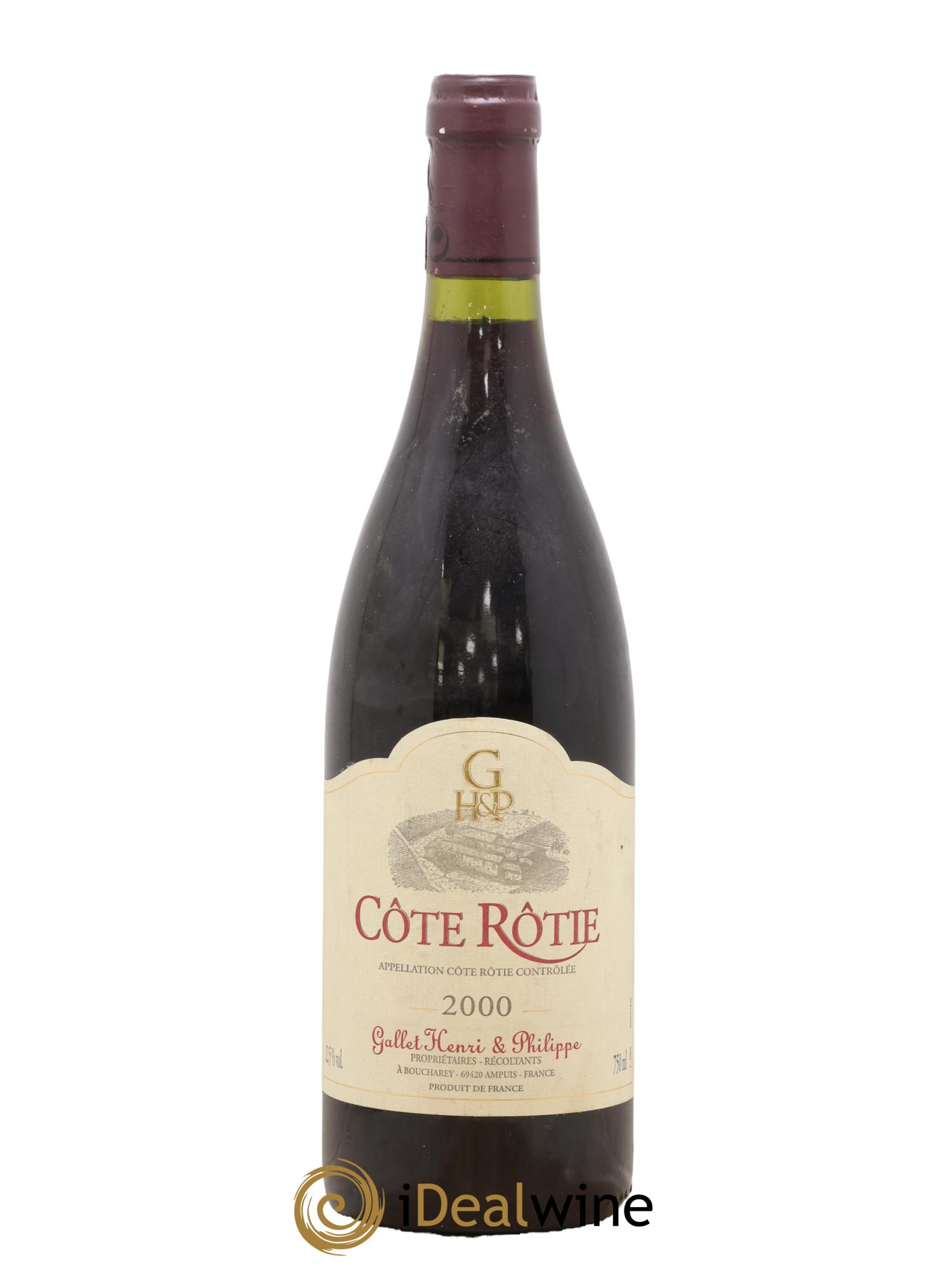 Côte-Rôtie Henri & Philippe Gallet 2000 - Lot de 1 bouteille - 0