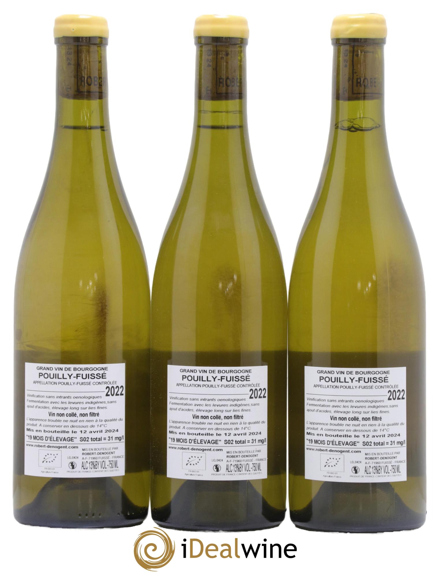 Pouilly-Fuissé La Croix Vieilles Vignes Robert Denogent (Domaine)  2022 - Lot de 3 bouteilles - 1
