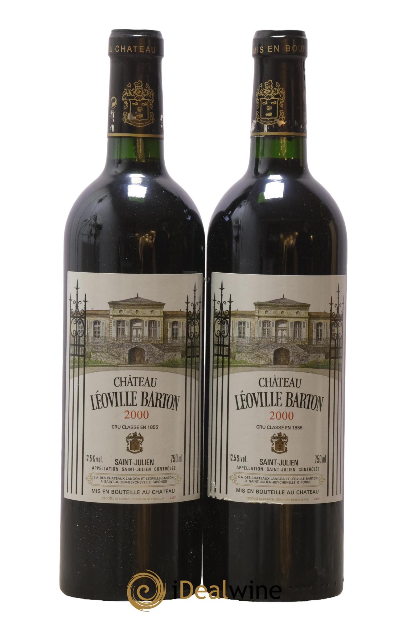 Château Léoville Barton 2ème Grand Cru Classé 2000 - Lot de 2 bouteilles - 0