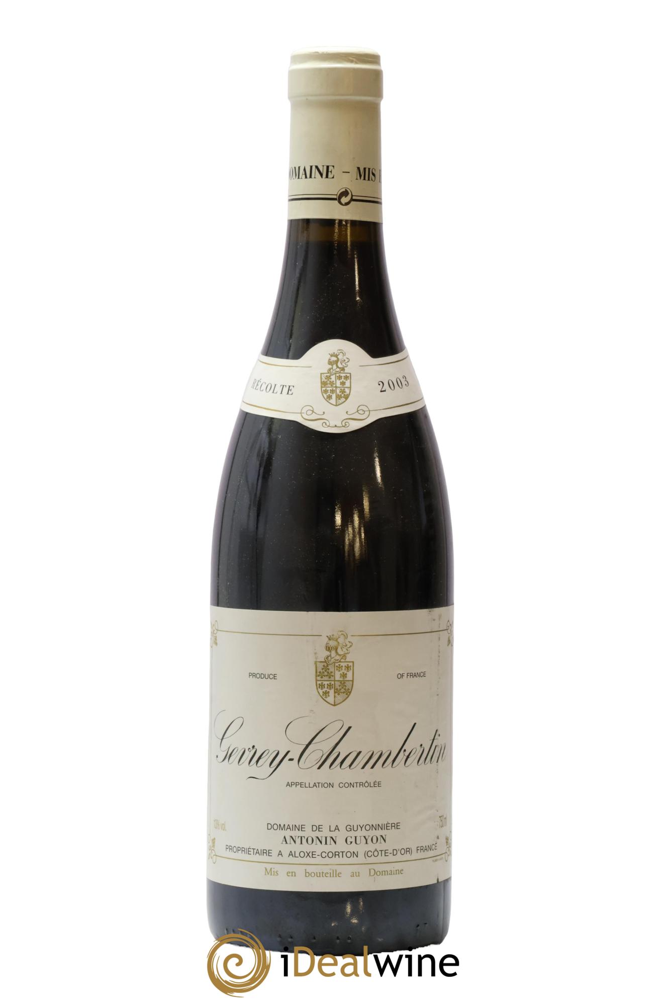 Gevrey-Chambertin Antonin Guyon 2003 - Lot de 1 bouteille - 0