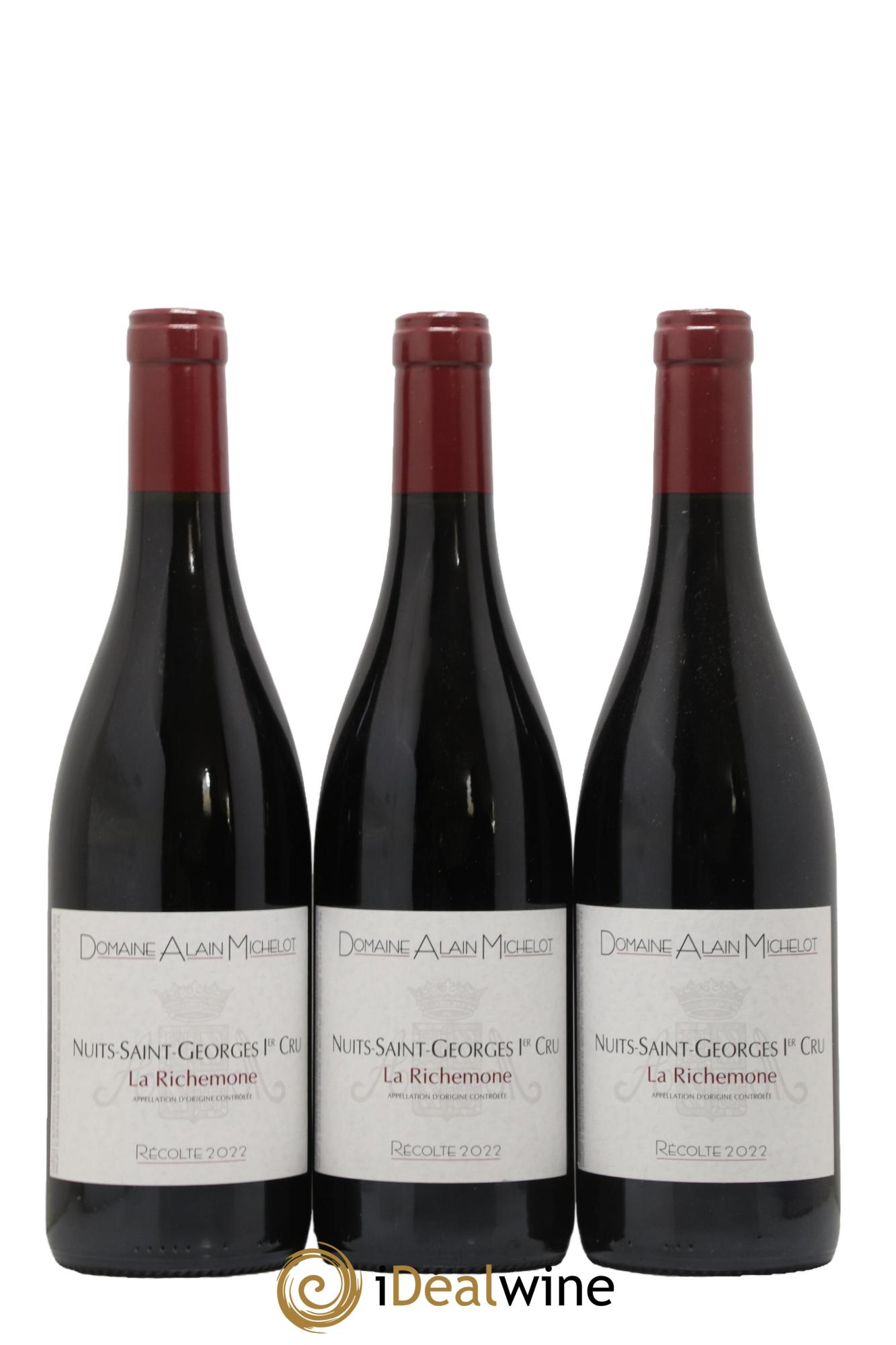 Nuits-Saint-Georges 1er Cru La Richemone Alain Michelot (Domaine) 2022 - Lot de 3 bouteilles - 0