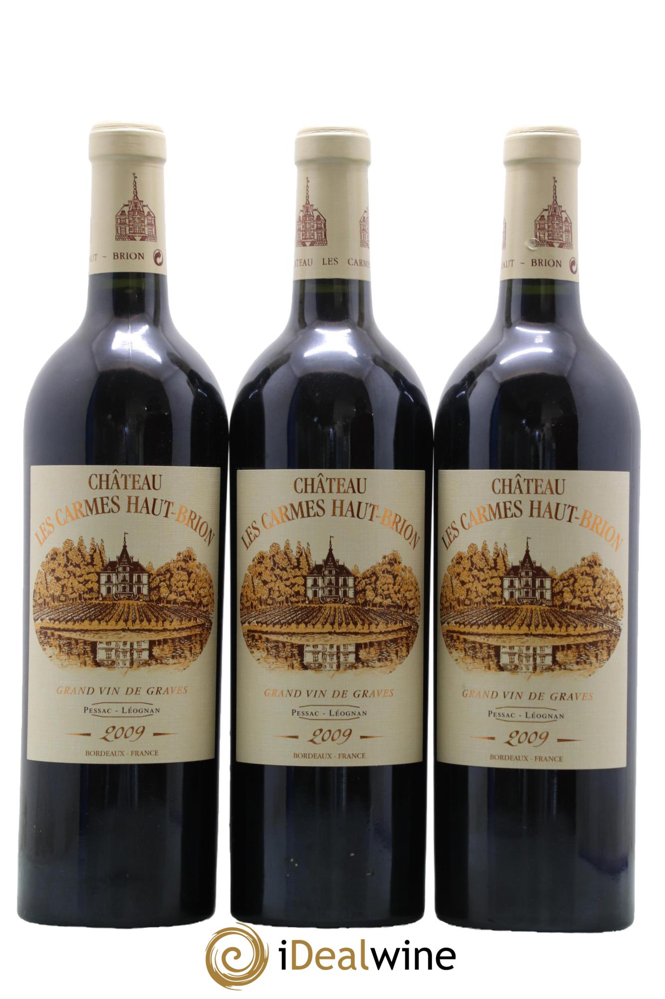 Château Les Carmes Haut-Brion 2009 - Lot de 3 bouteilles - 0