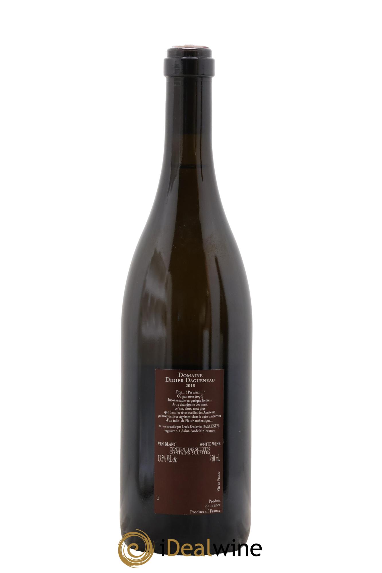 Vin de France (anciennement Pouilly-Fumé) Pur Sang Dagueneau (Domaine Didier - Louis-Benjamin) 2018 - Lot de 1 bouteille - 1