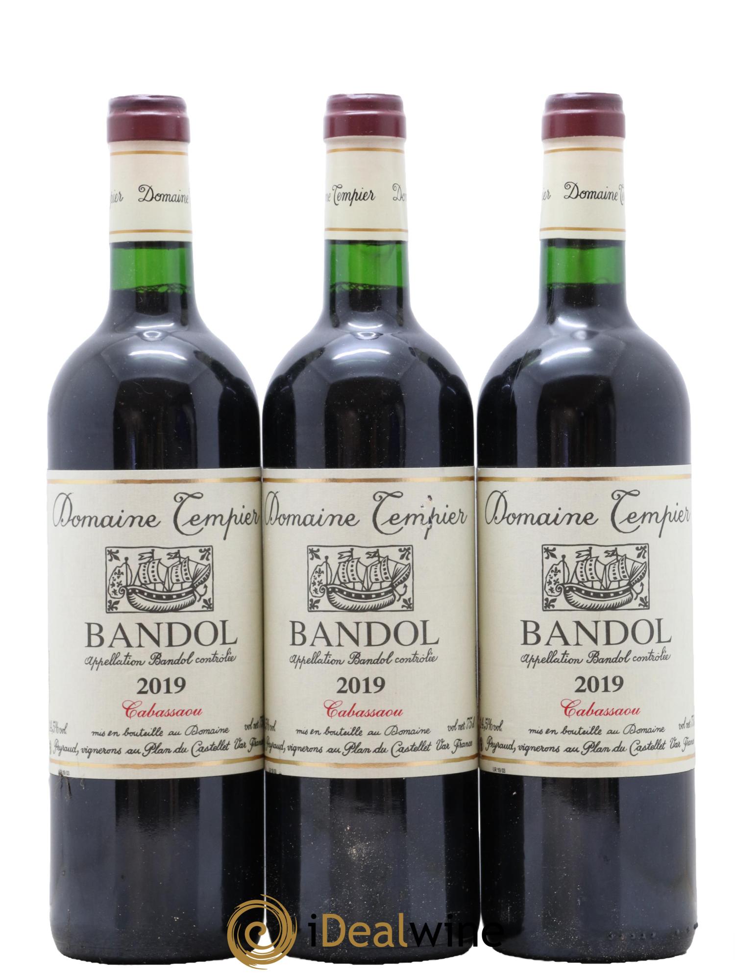 Bandol Domaine Tempier Cuvée Cabassaou Famille Peyraud 2019 - Lot de 3 bouteilles - 0