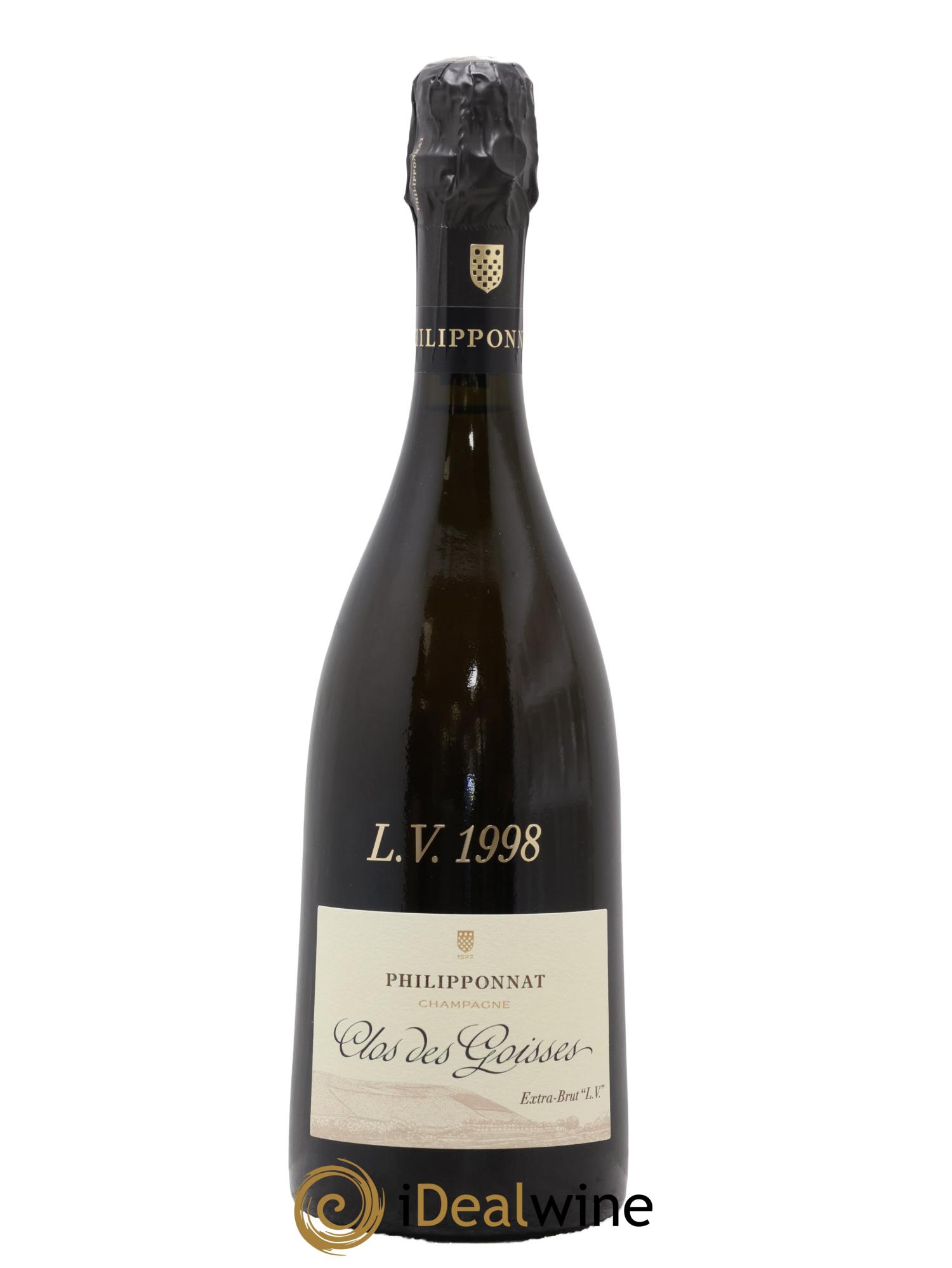 Clos des Goisses LV Extra-Brut Philipponnat 1998 - Lotto di 1 bottiglia - 1