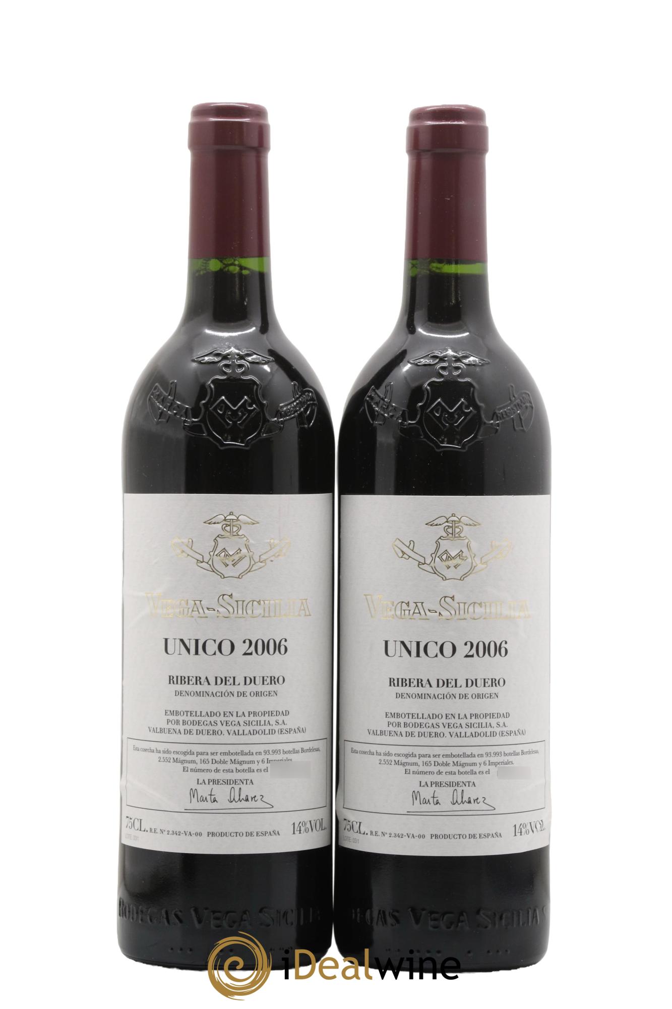 Ribera Del Duero DO Vega Sicilia Unico Famille Alvarez 2006 - Lot of 2 bottles - 0
