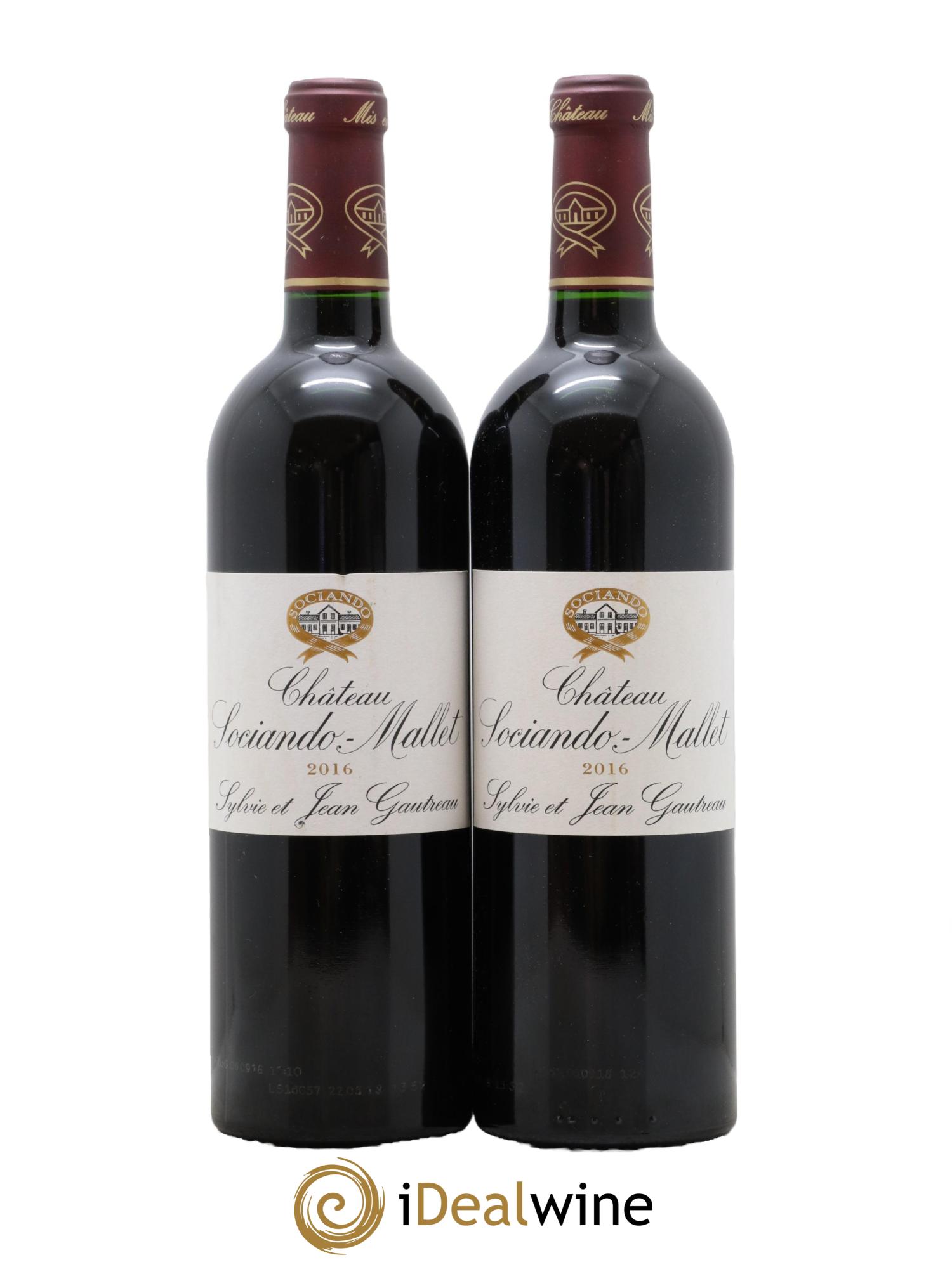 Château Sociando Mallet 2016 - Lot de 2 bouteilles - 0