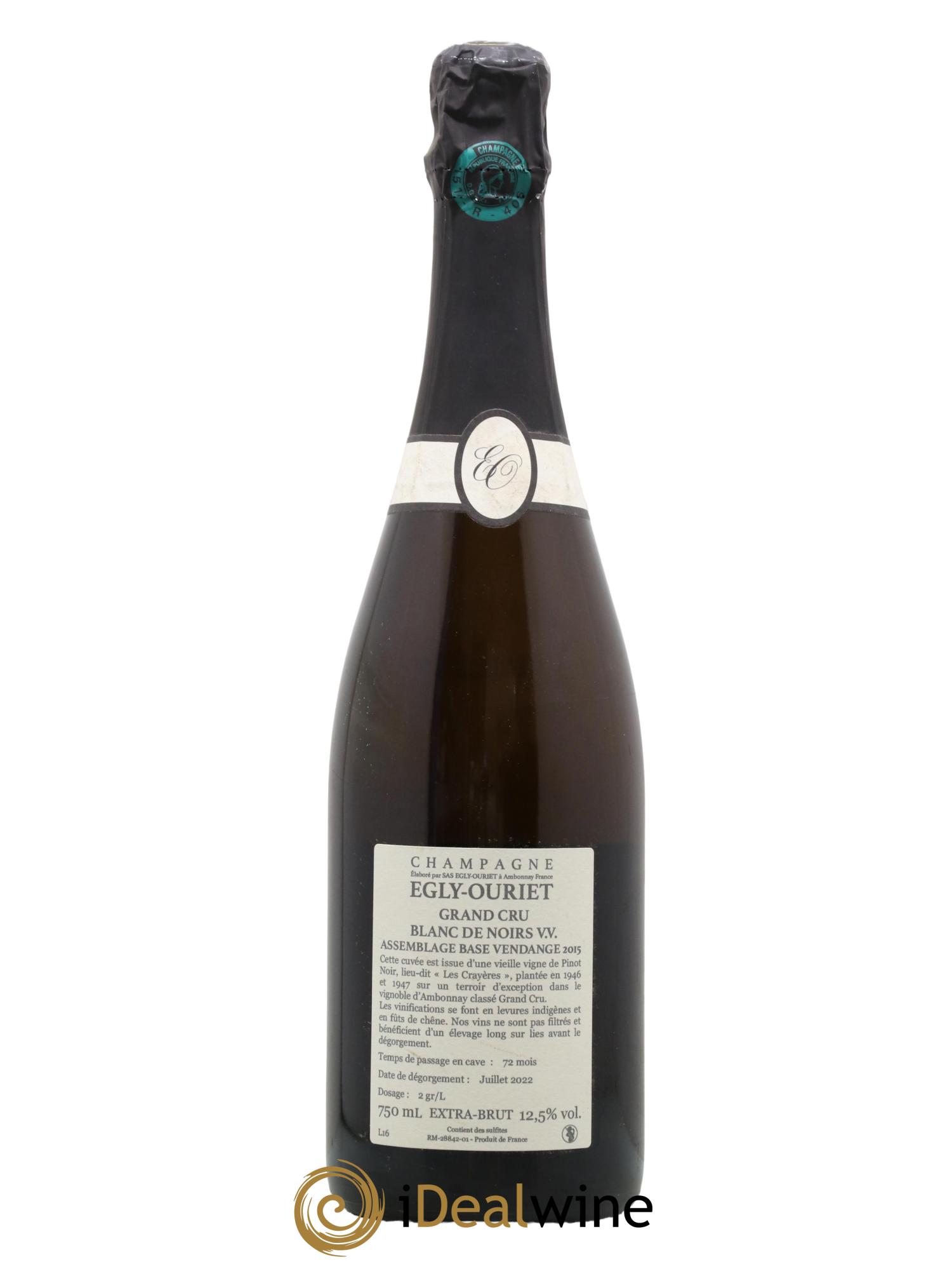 Blanc de Noirs Vieilles Vignes Egly-Ouriet - Lot de 1 bouteille - 1