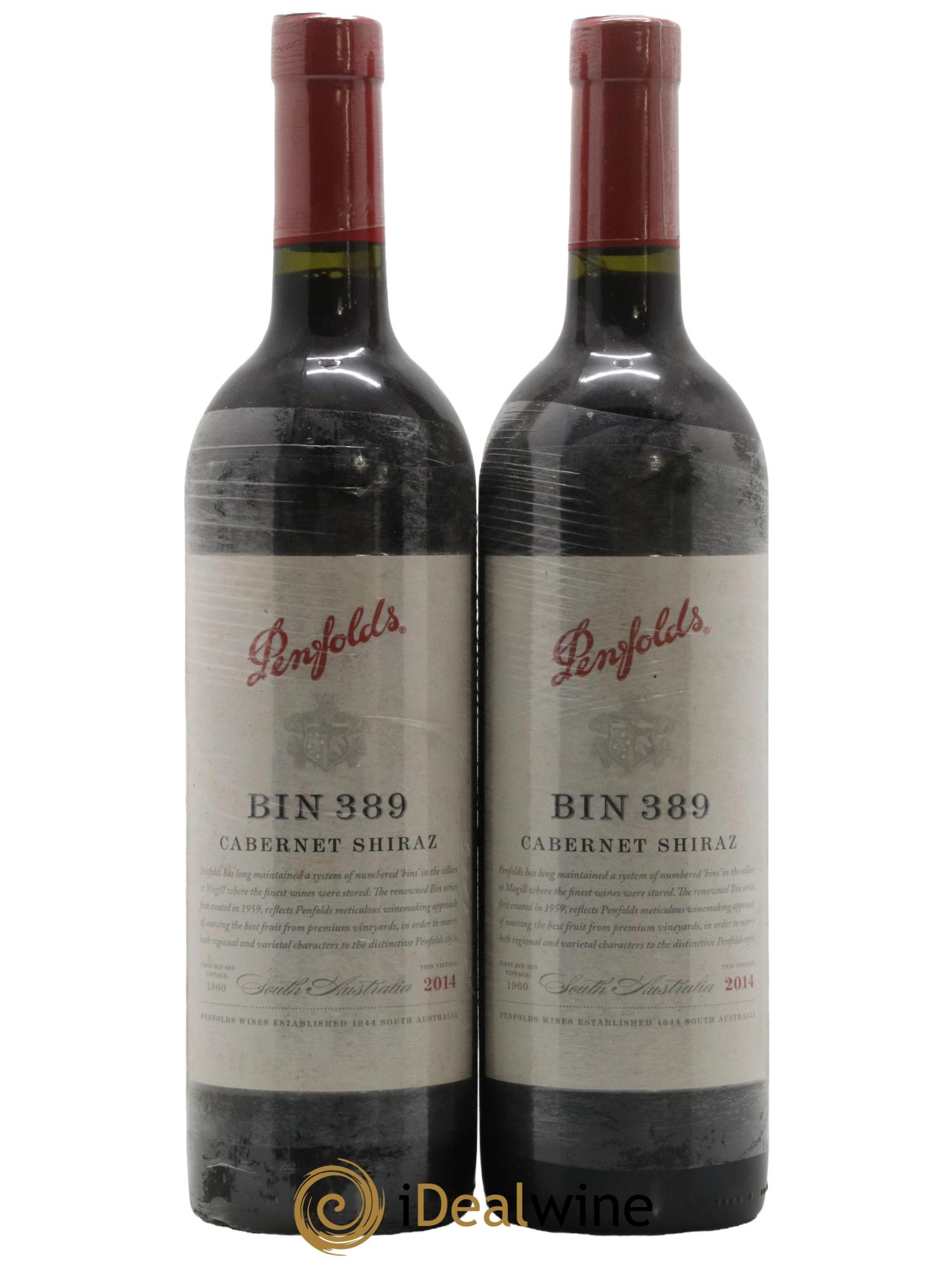 South Australia Penfolds Wines Bin 389 Cabernet Shiraz 2014 - Lot de 2 bouteilles - 0