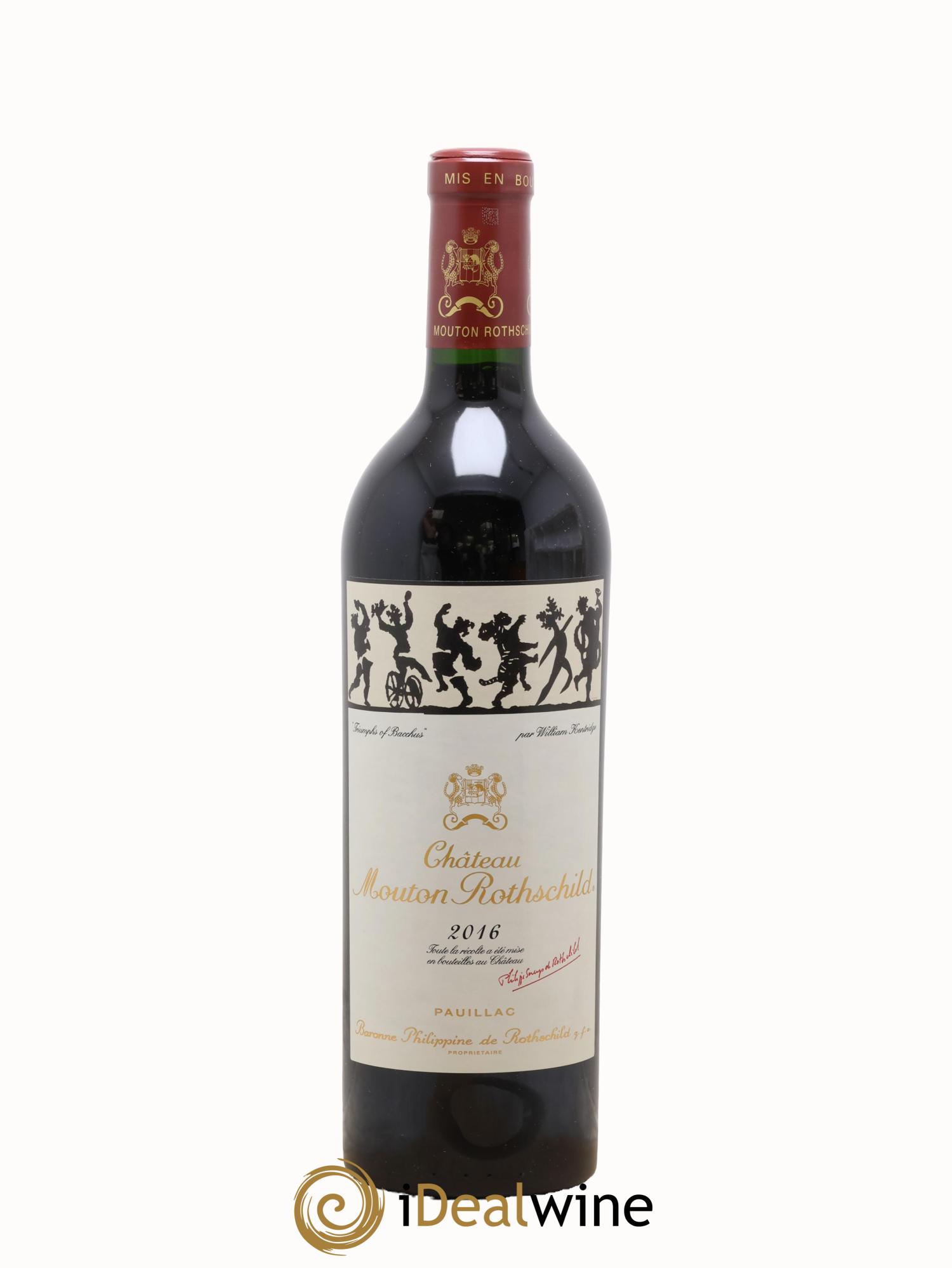 Château Mouton Rothschild 1er Grand Cru Classé 2016 - Lot de 1 bouteille - 0