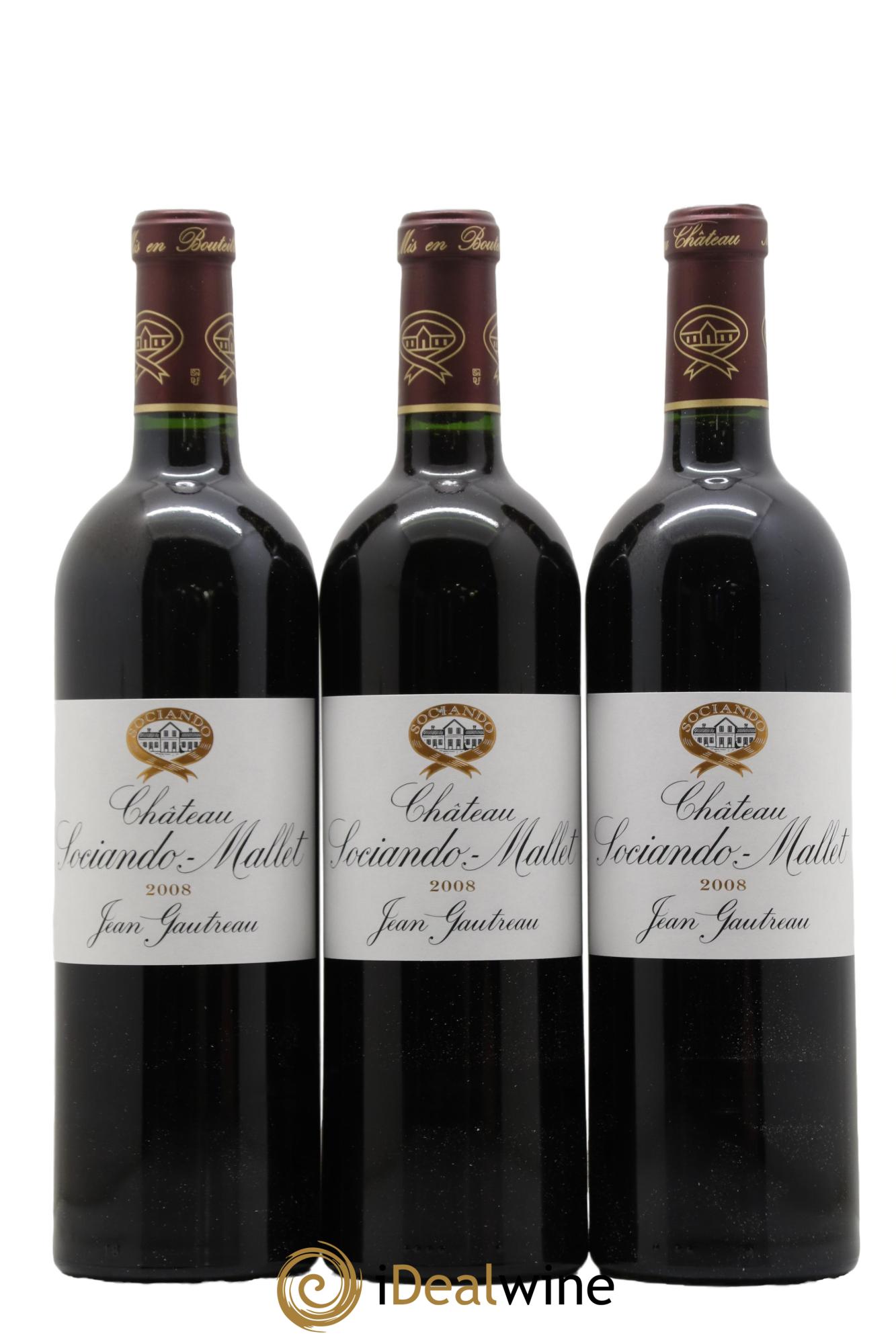 Château Sociando Mallet 2008 - Lotto di 12 bottiglie - 4