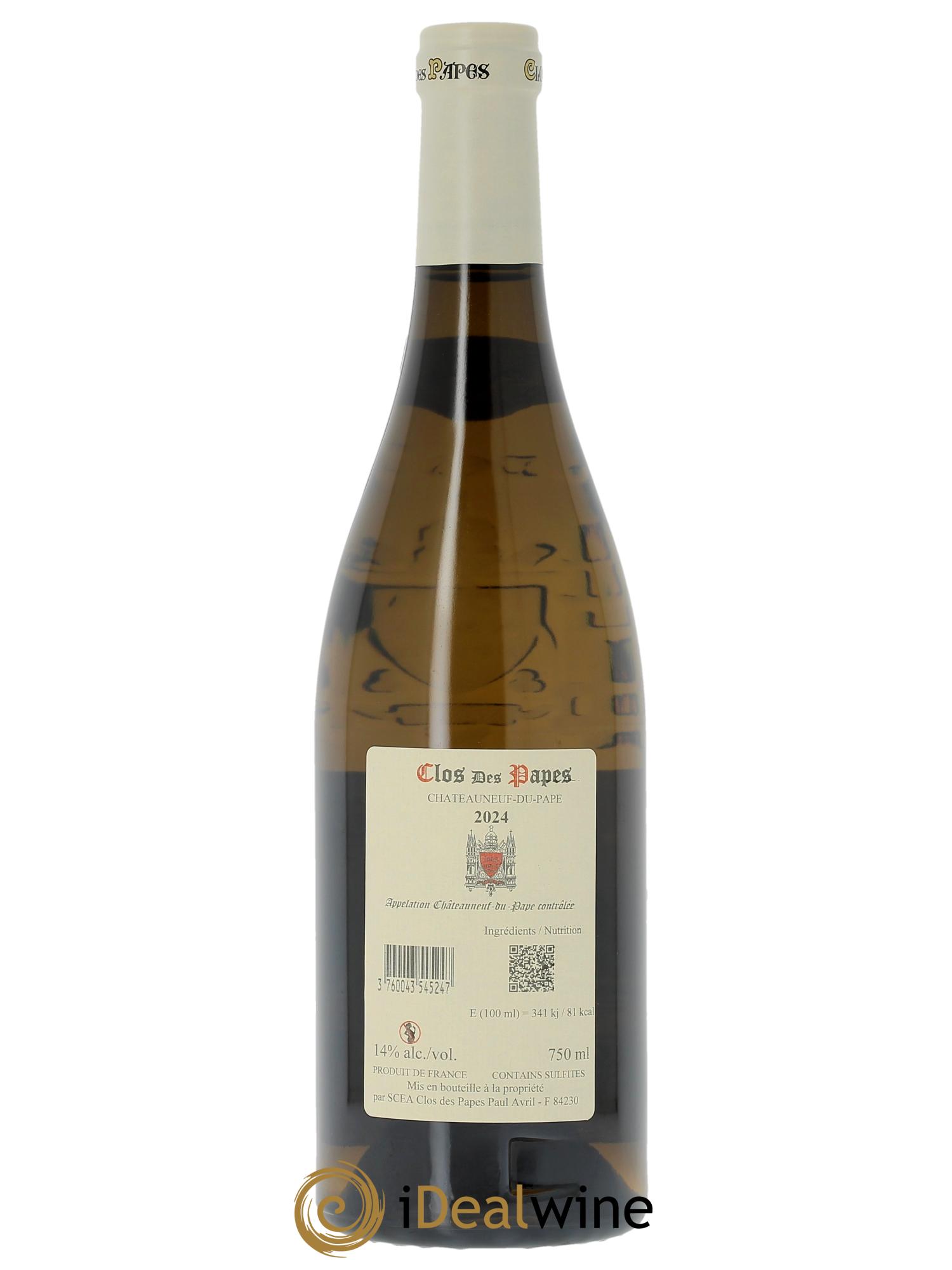 Châteauneuf-du-Pape Clos des Papes - Paul Avril  2024 - Posten von 1 Flasche - 1