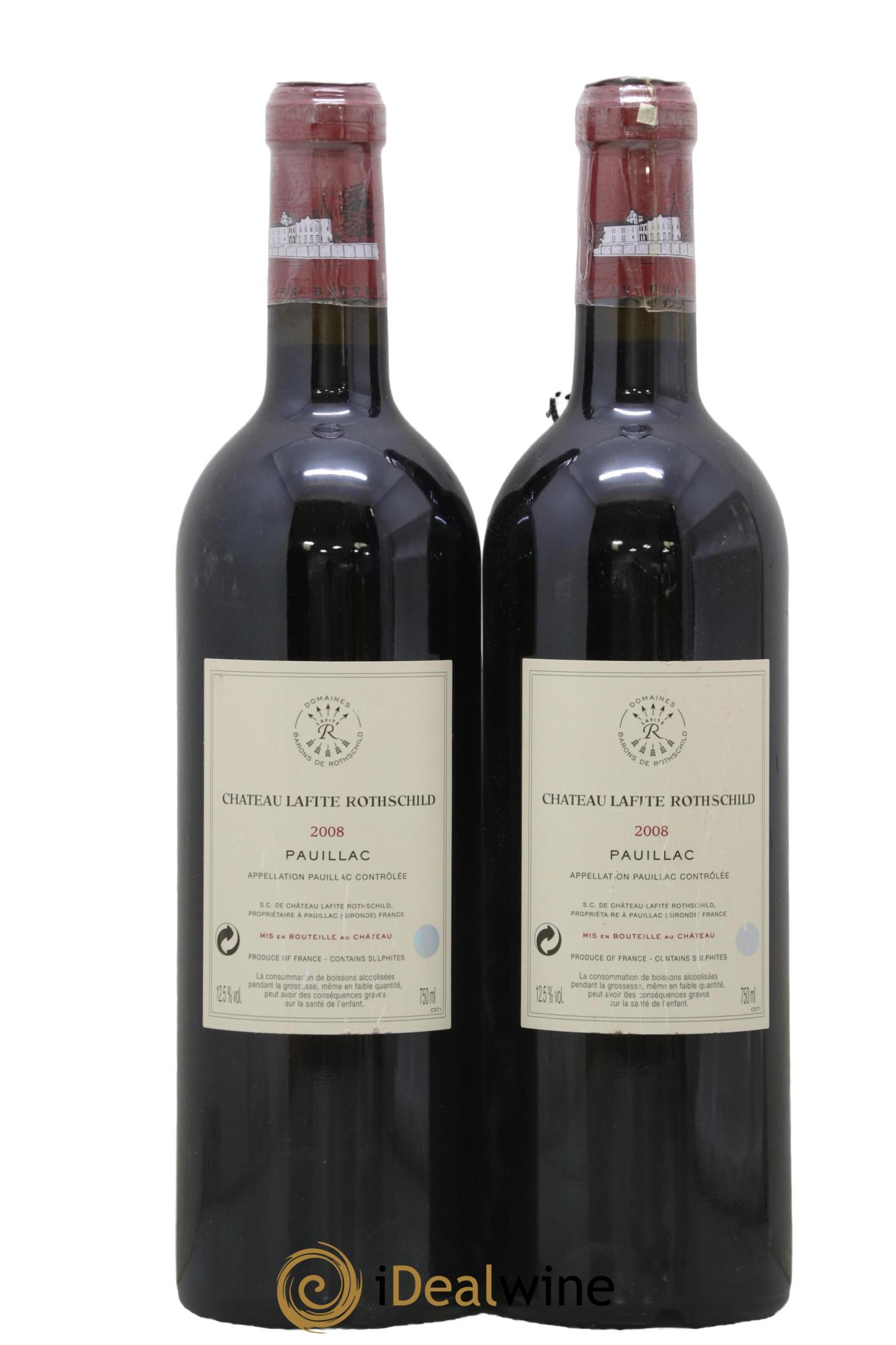 Château Lafite Rothschild 1er Grand Cru Classé 2008 - Lot of 2 bottles - 1