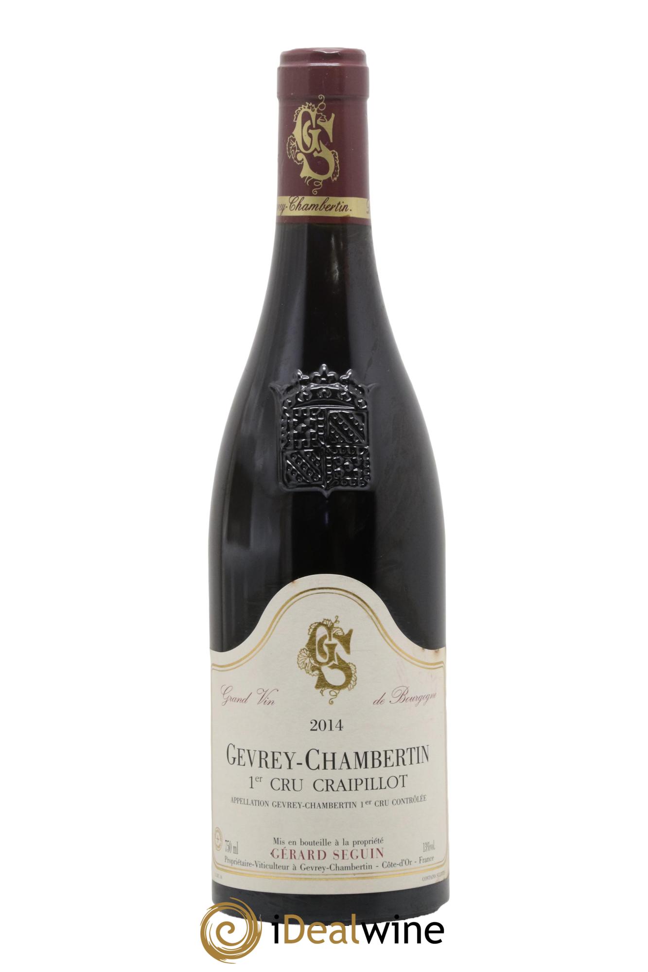 Gevrey-Chambertin 1er Cru Craipillot Gérard Seguin 2014 - Lot de 1 bouteille - 0