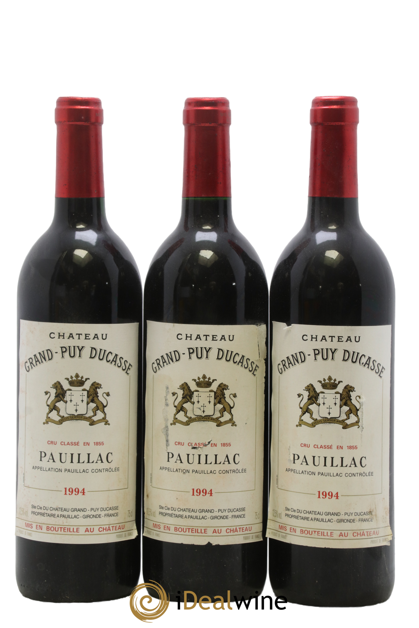 Château Grand Puy Ducasse 5ème Grand Cru Classé 1994 - Lot de 3 bouteilles - 0