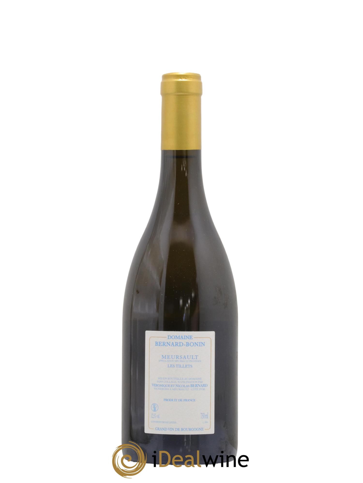 Meursault Les Tillets Bernard Bonin 2018 - Lot de 1 bouteille - 1