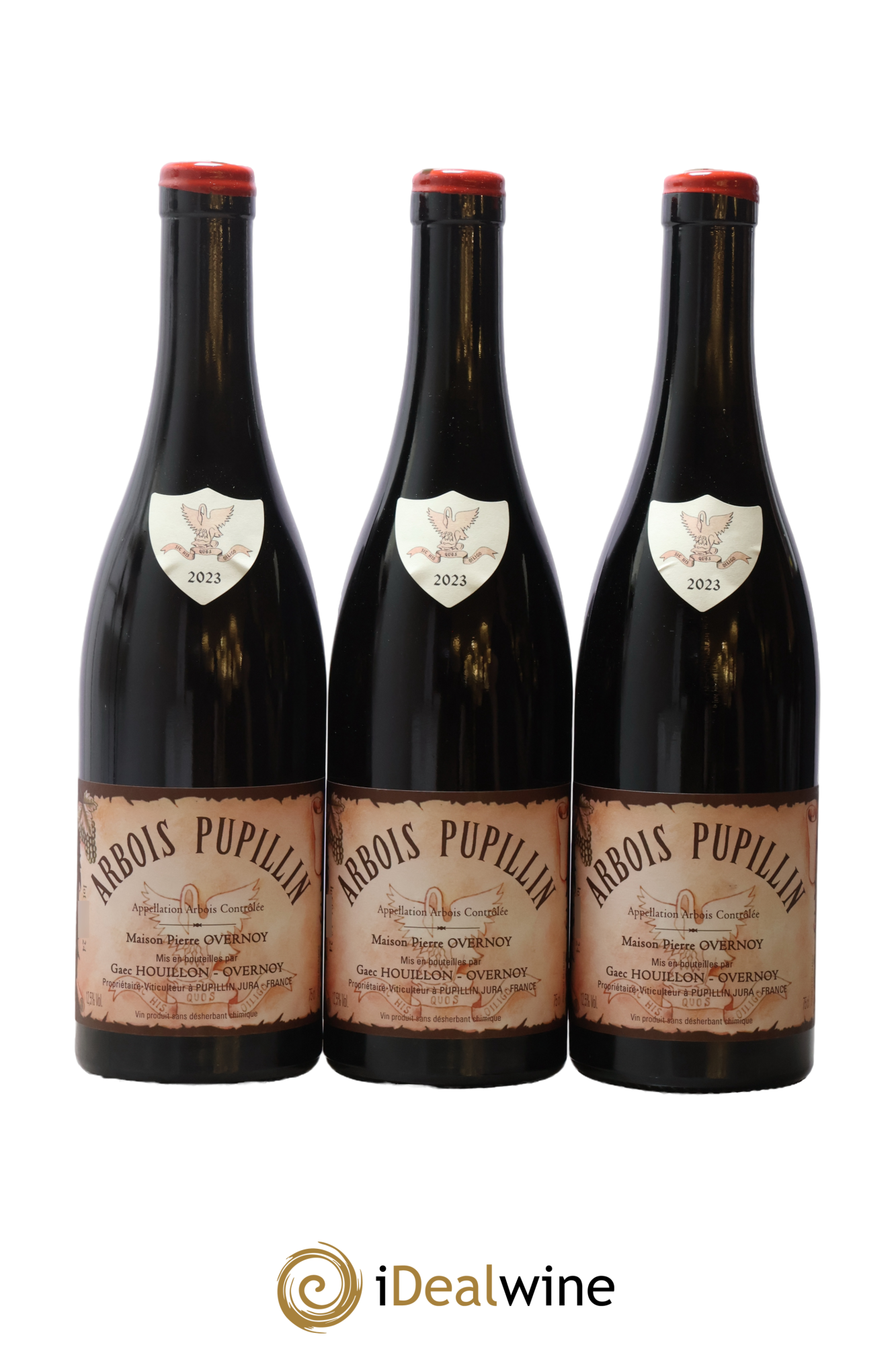 Arbois-Pupillin Poulsard (cire rouge) Overnoy-Houillon (Domaine) 2023 - Lot of 3 bottles - 0