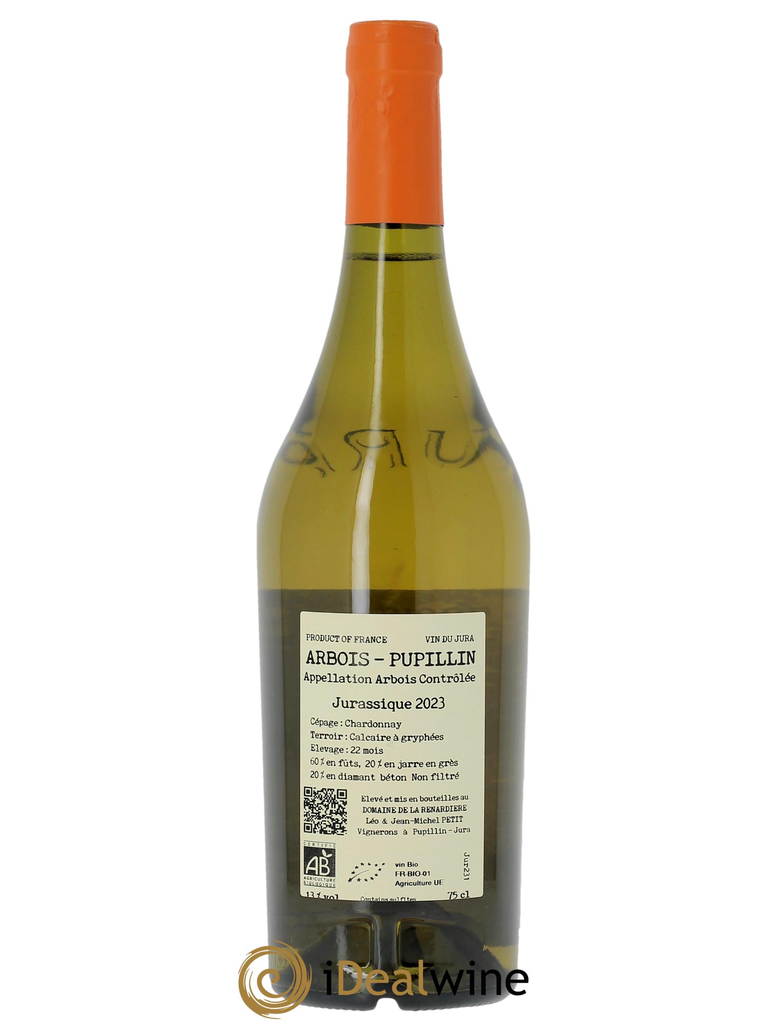 Arbois Jurassique Domaine de la Renardière  2023 - Lotto di 1 bottiglia - 1