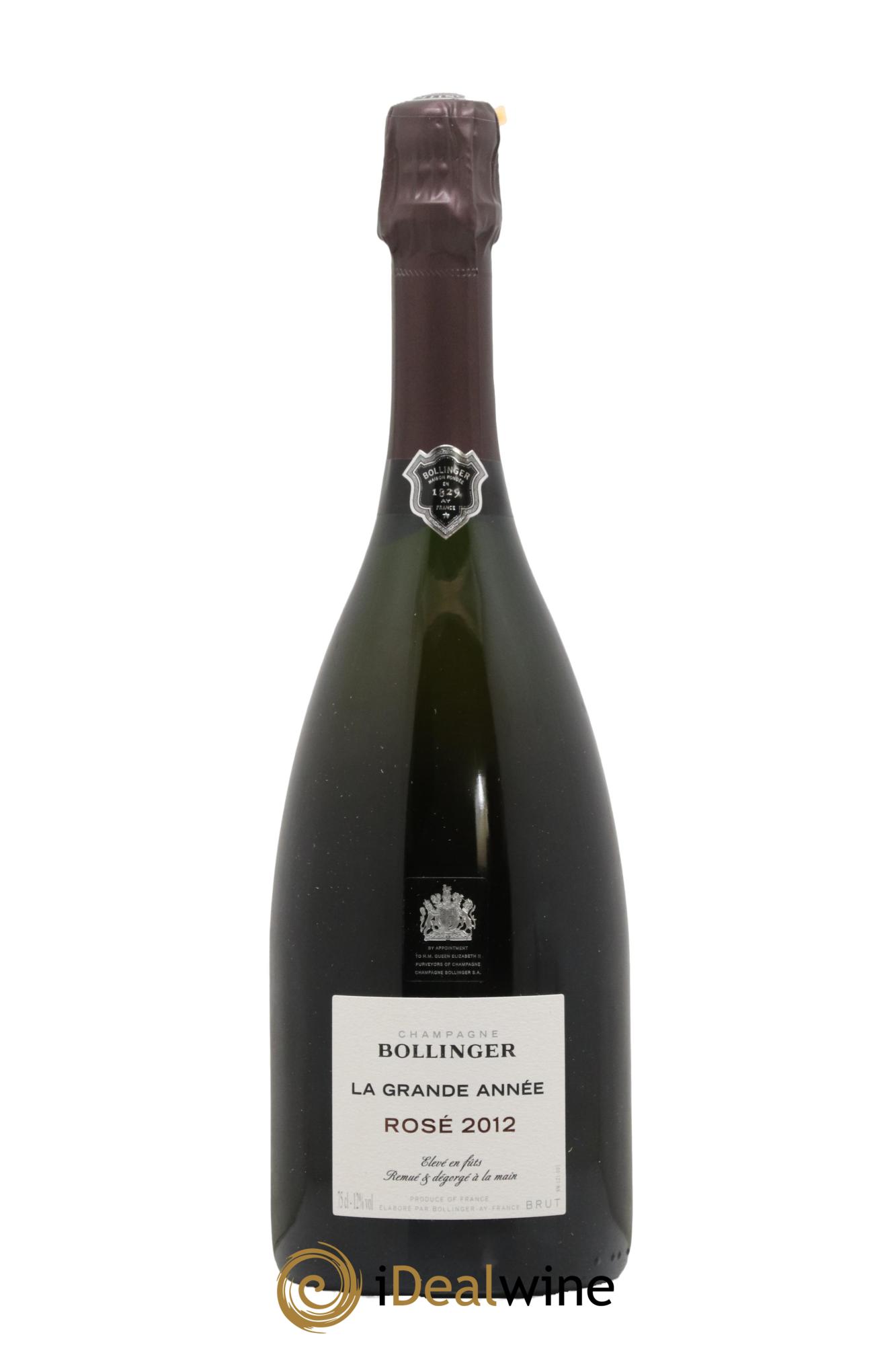 Grande Année Brut Bollinger 2012 - Lot de 1 bouteille - 0