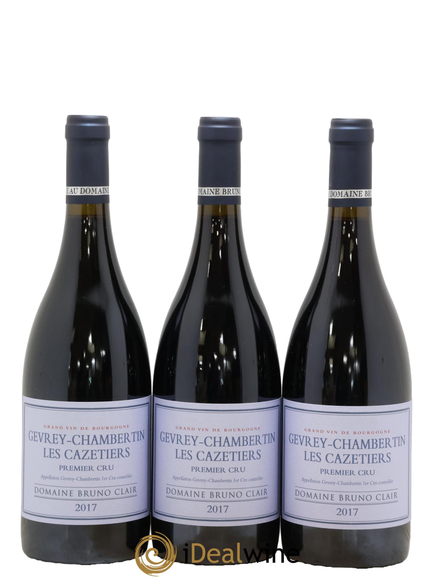 Gevrey-Chambertin 1er Cru Les Cazetiers Bruno Clair (Domaine) 2017 - Lot de 3 bouteilles - 0