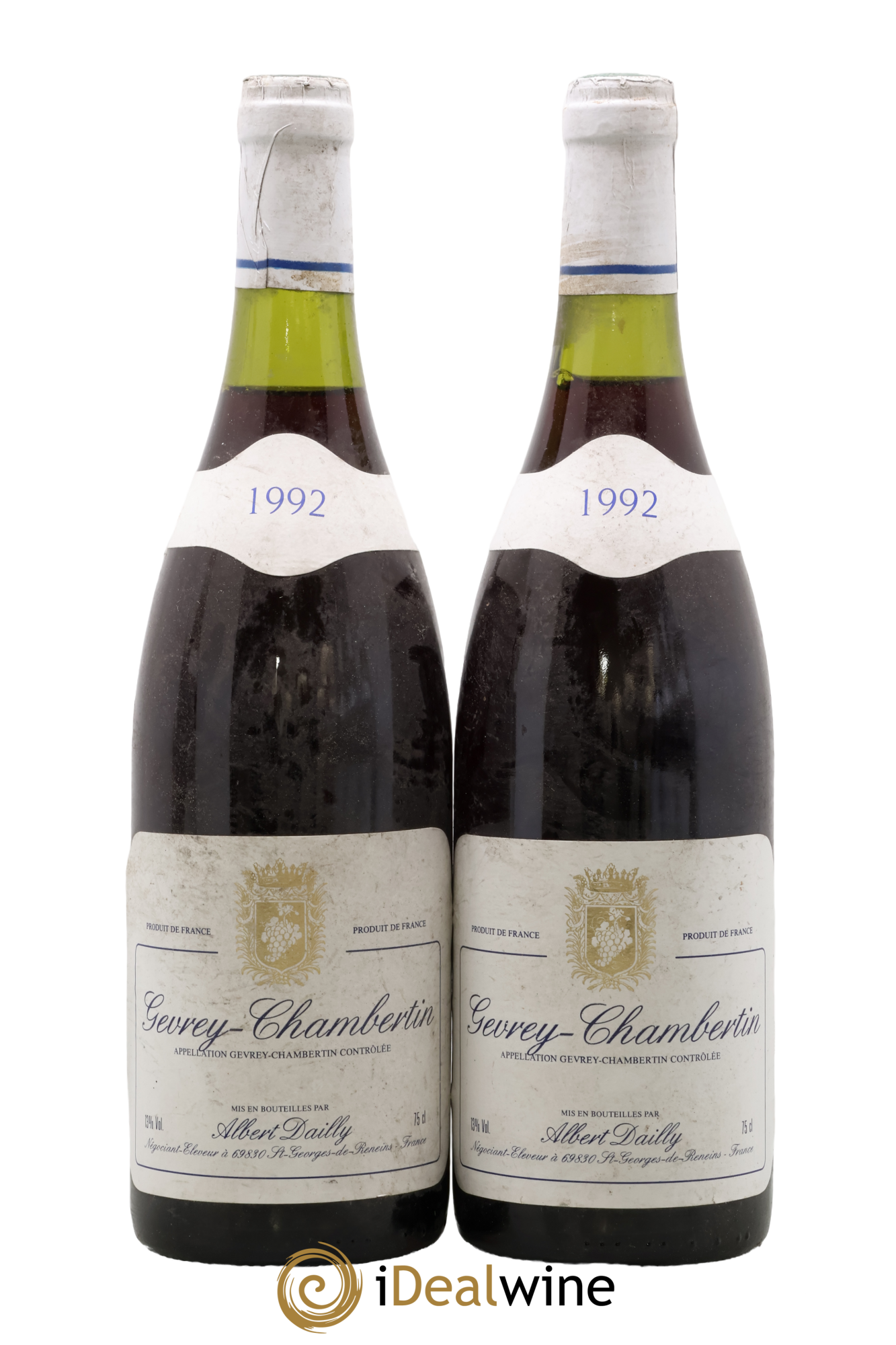 Gevrey-Chambertin Albert Dailly 1992 - Lot de 2 bouteilles - 0