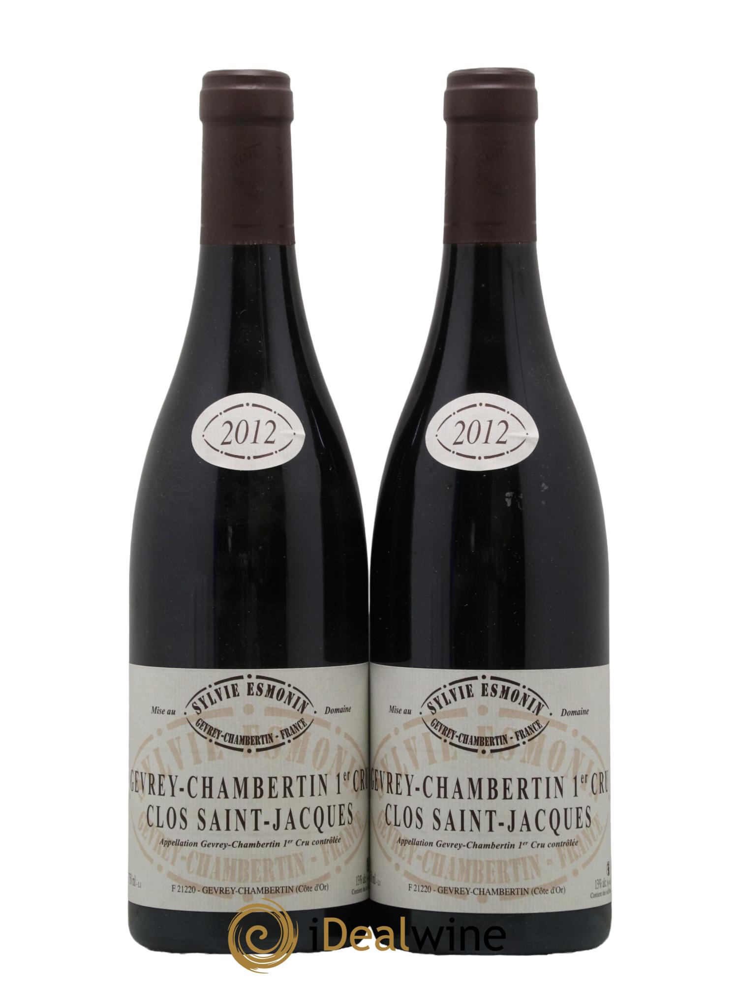 Gevrey-Chambertin 1er Cru Clos Saint Jacques Sylvie Esmonin 2012 - Lot de 2 bouteilles - 0