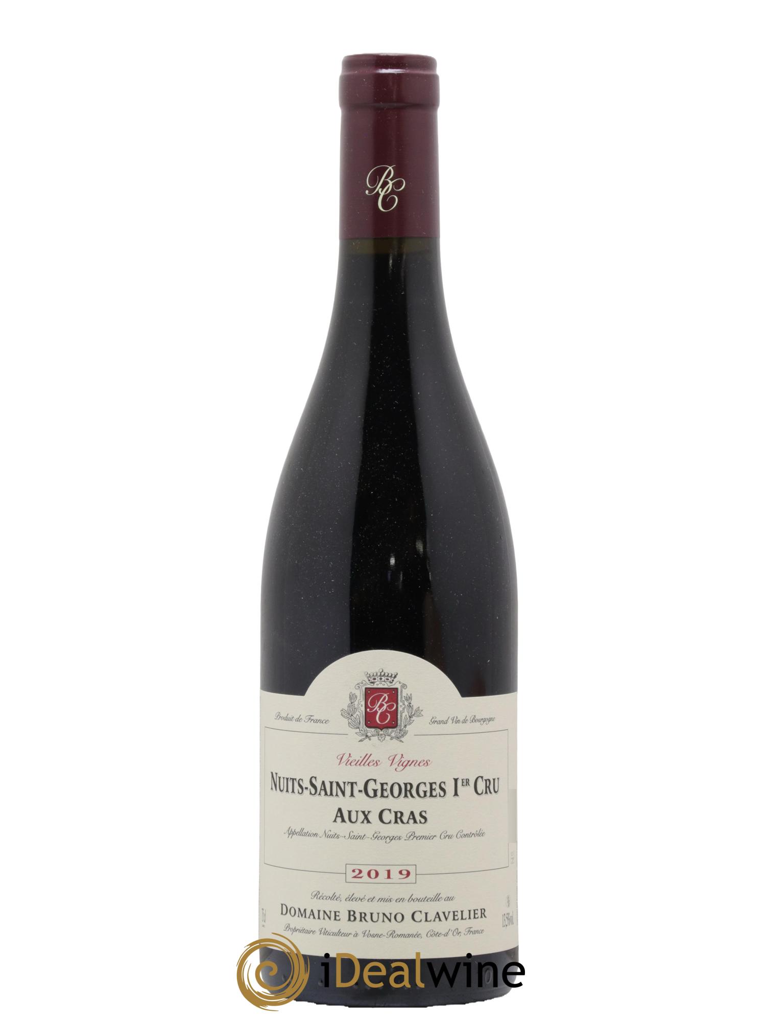 Nuits-Saint-Georges 1er Cru Aux Cras Vieilles Vignes Bruno Clavelier 2019 - Lot de 1 bouteille - 0