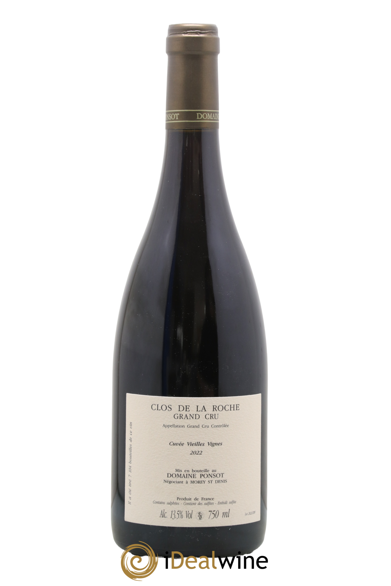 Clos de la Roche Grand Cru Vieilles Vignes Ponsot (Domaine) 2022 - Lotto di 1 bottiglia - 1