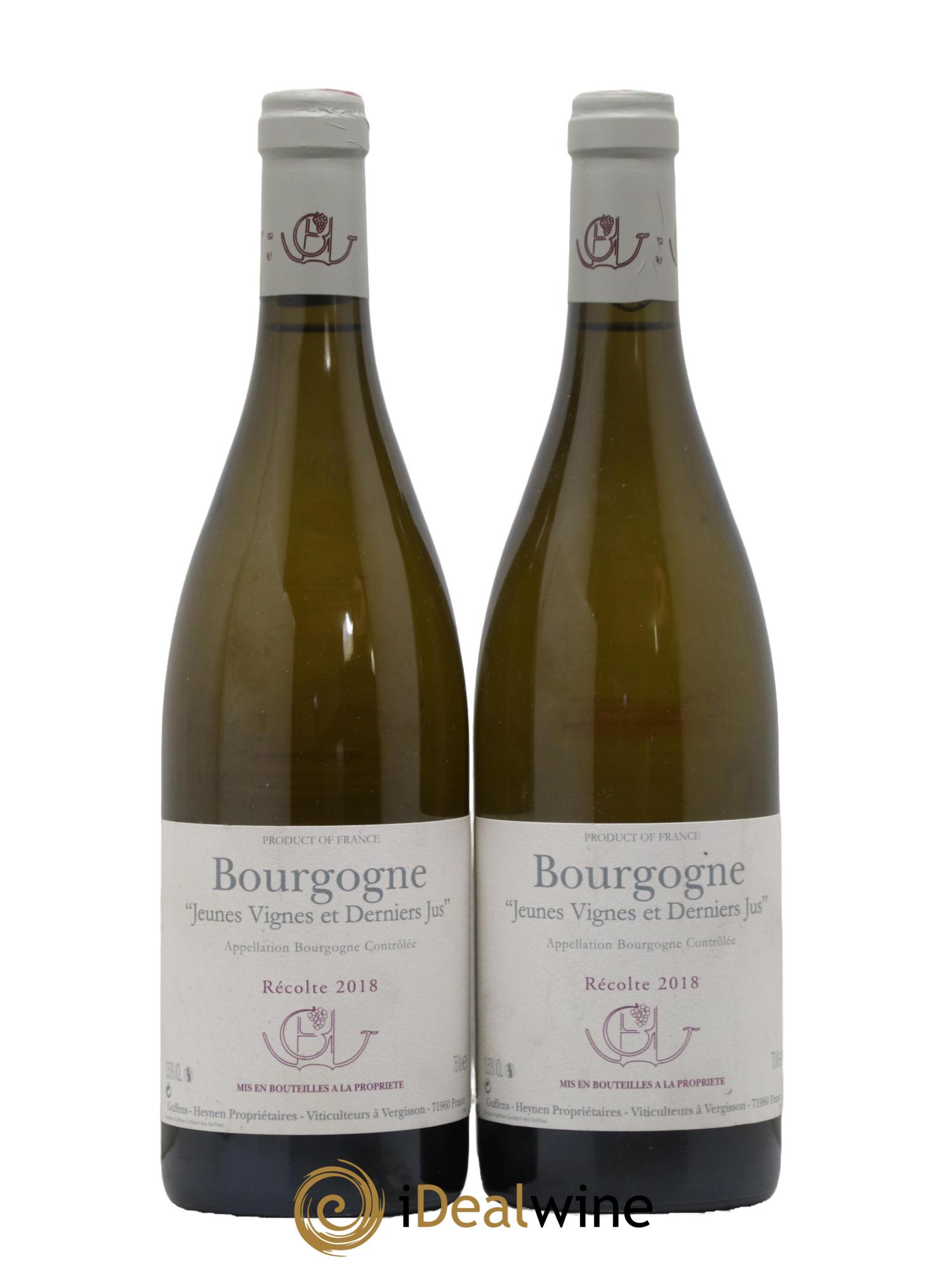 Bourgogne Jeunes Vignes et Dernier Jus Guffens-Heynen 2018 - Lot de 2 bouteilles - 0