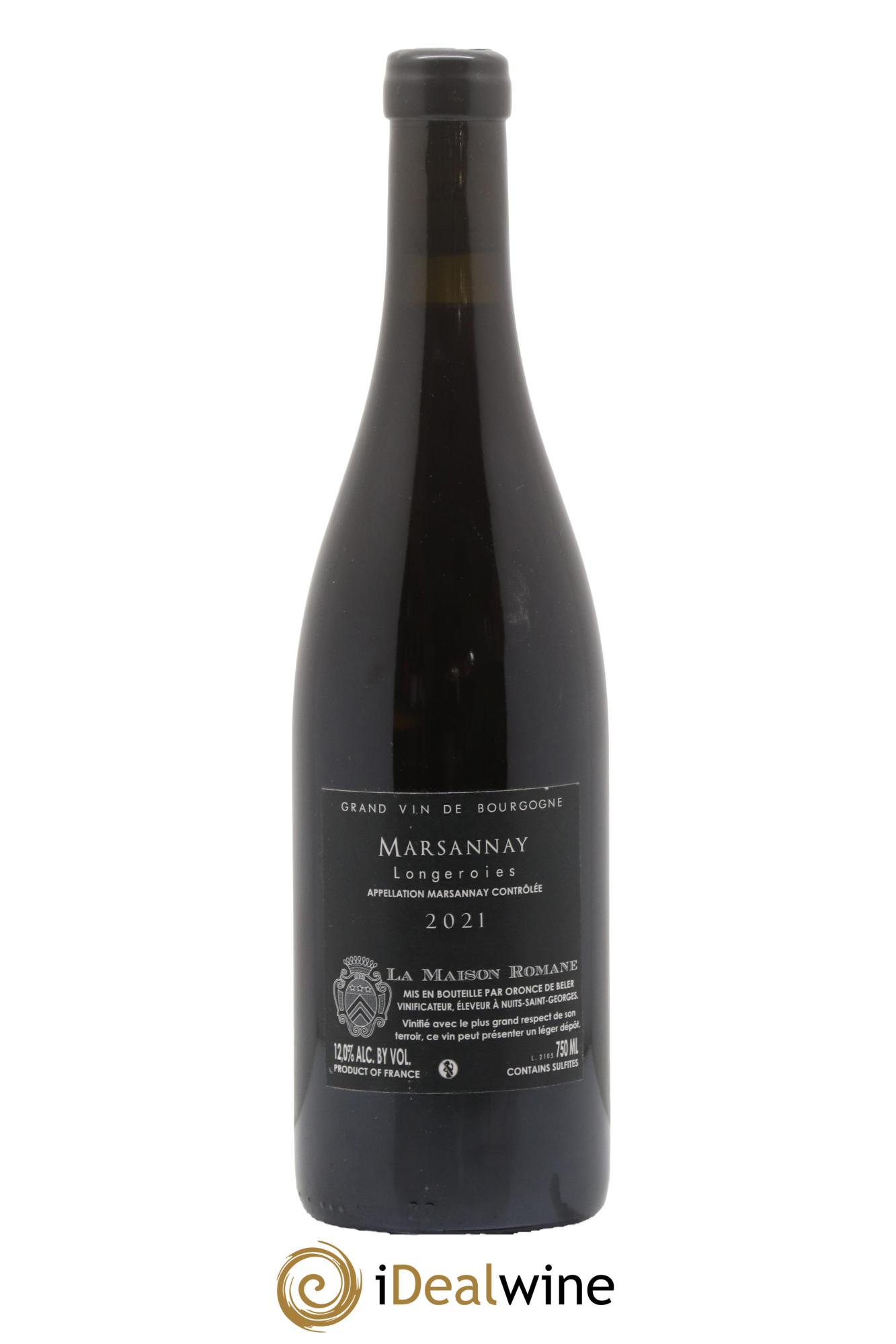 Marsannay Les Longeroies La Maison Romane 2021 - Lot de 1 bouteille - 1