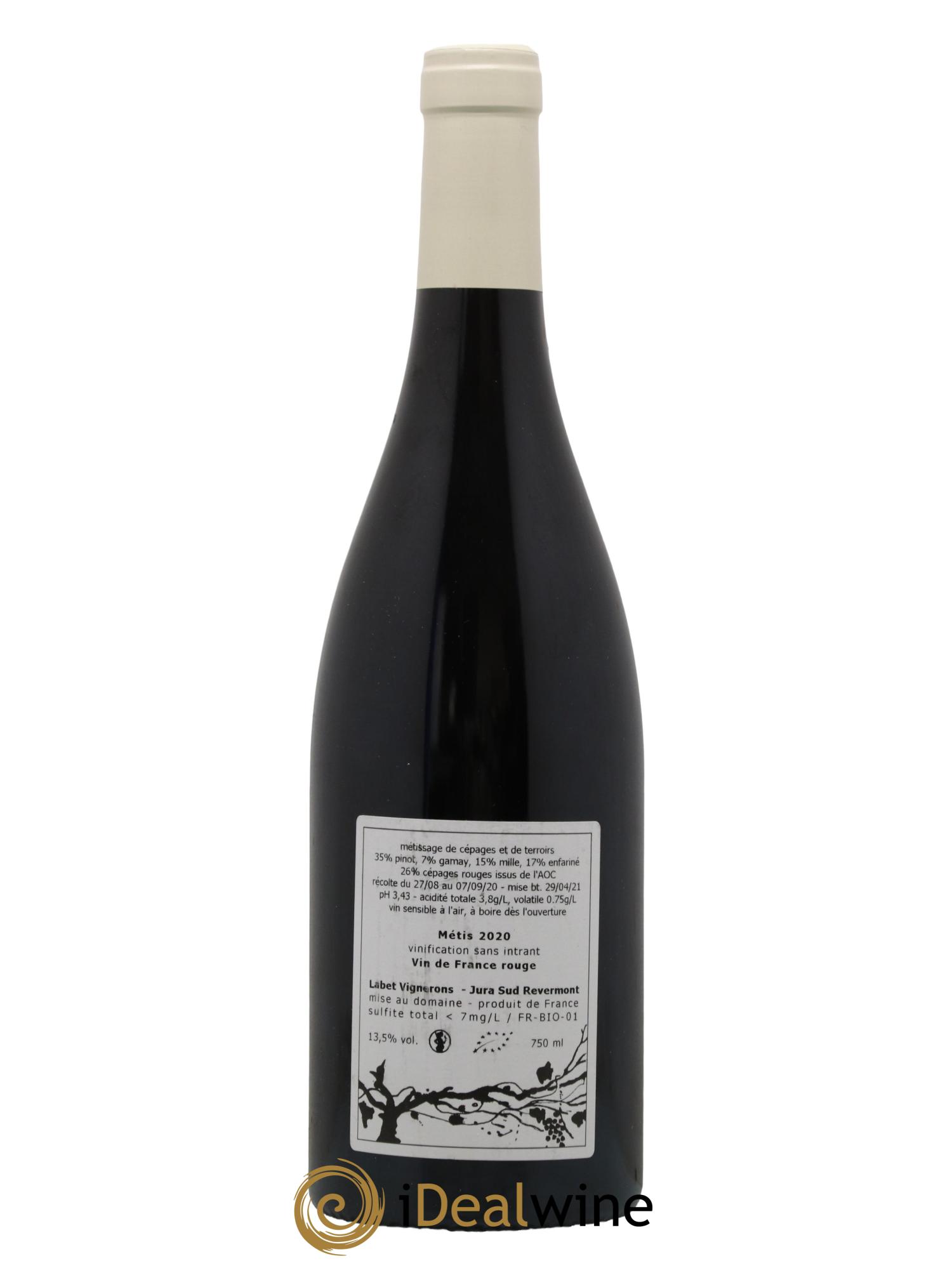 Vin de France Métis Romain - Julien - Charline Labet 2020 - Lot de 1 bouteille - 1