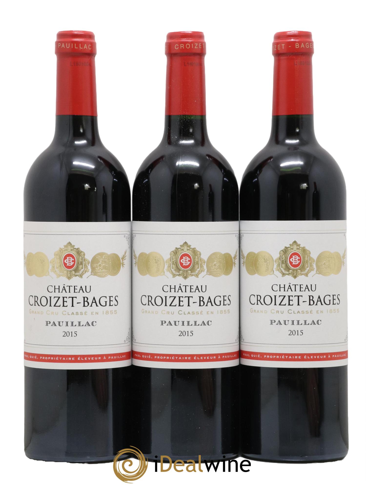 Château Croizet Bages 5ème Grand Cru Classé 2015 - Lot de 12 bouteilles - 1