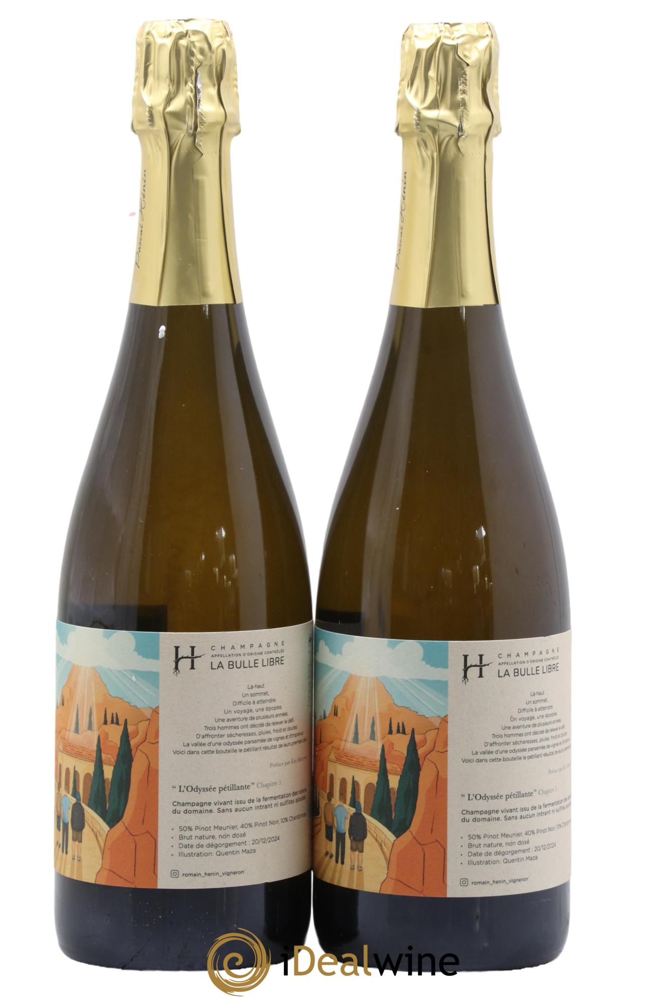 L'Odyssée Pétillante Chapitre 1 Romain Henin - Lot of 2 bottles - 0