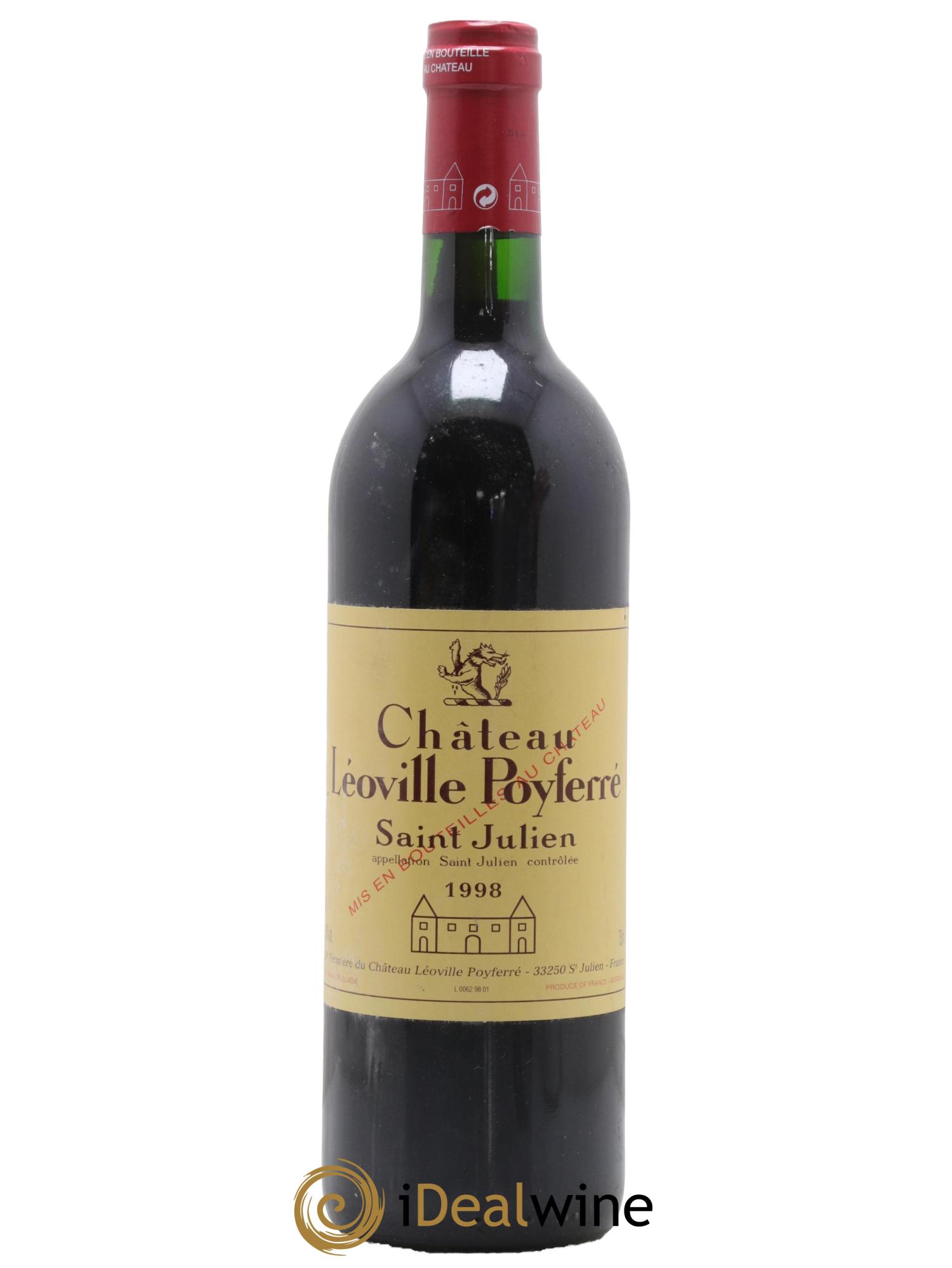Château Léoville Poyferré 2ème Grand Cru Classé 1998 - Lot de 1 bouteille - 0