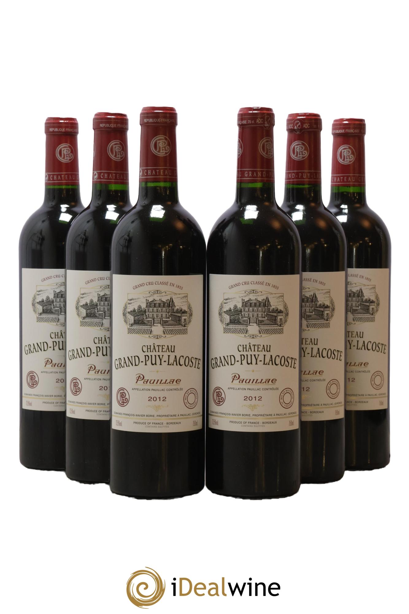 Château Grand Puy Lacoste 5ème Grand Cru Classé 2012 - Lot of 6 bottles - 0