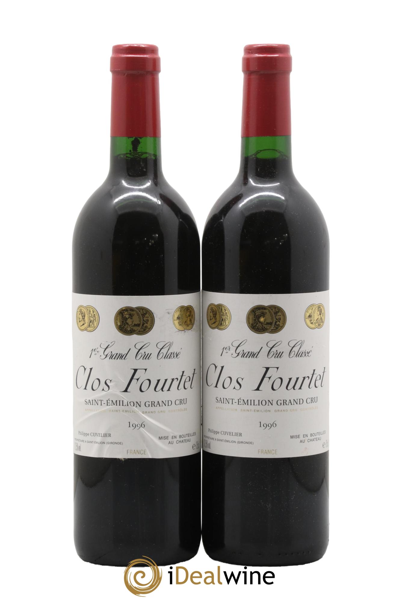 Clos Fourtet 1er Grand Cru Classé B 1996 - Posten von 2 Flaschen - 0