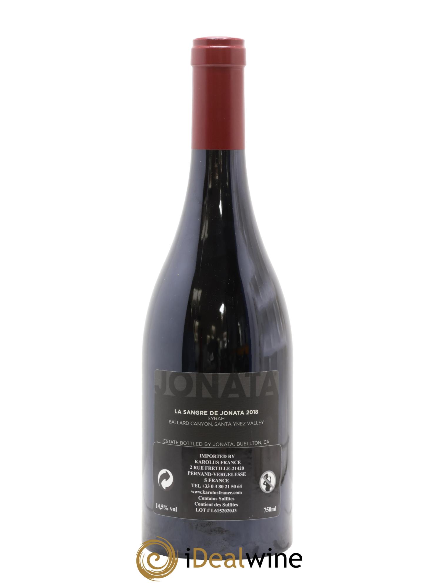 USA Santa Ynez Valley Syrah La Sangre de Jonata Jonata Wines 2018 - Posten von 1 Flasche - 1