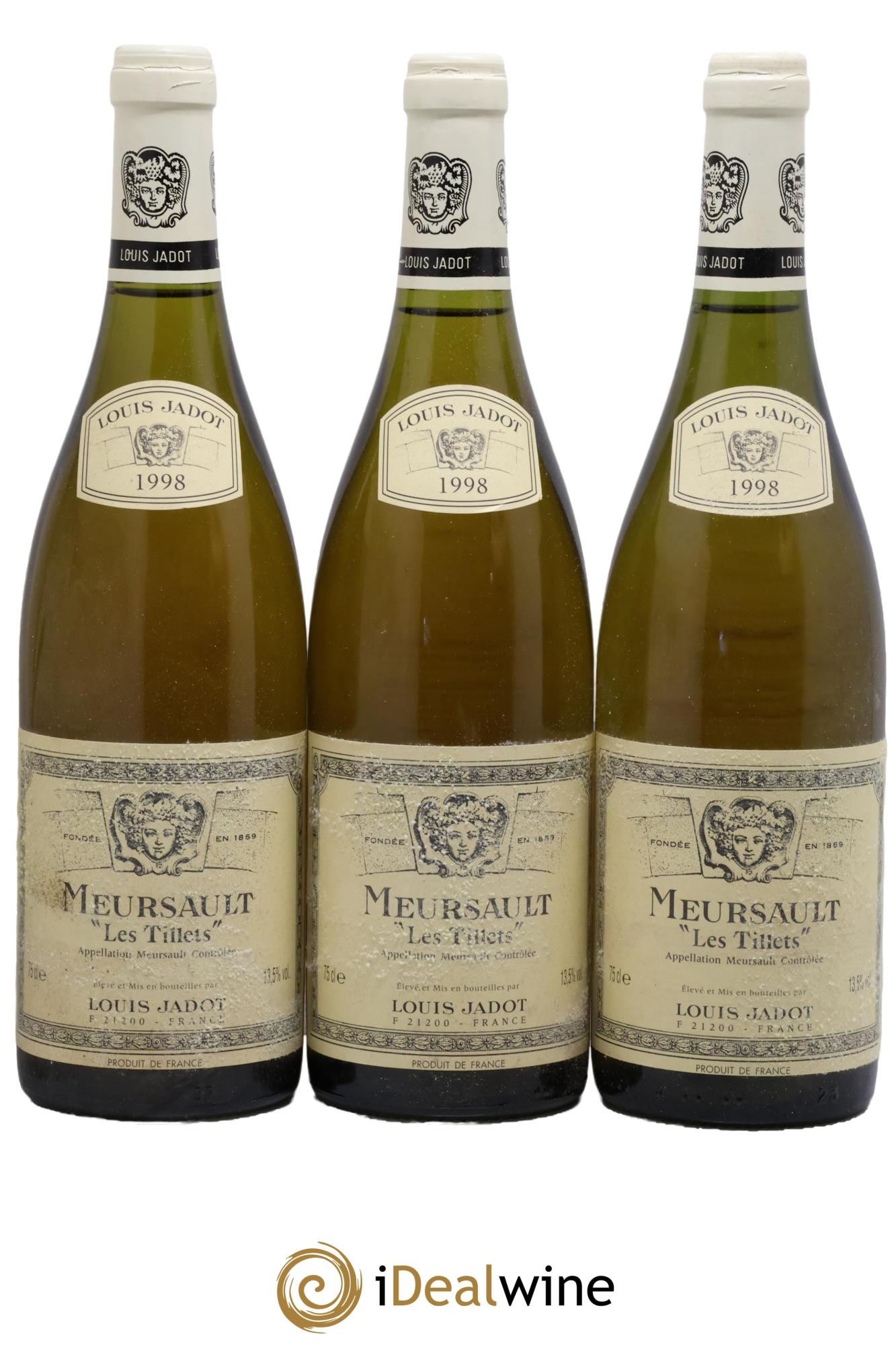 Meursault Les Tillets Louis Jadot 1998 - Lotto di 3 bottiglie - 0