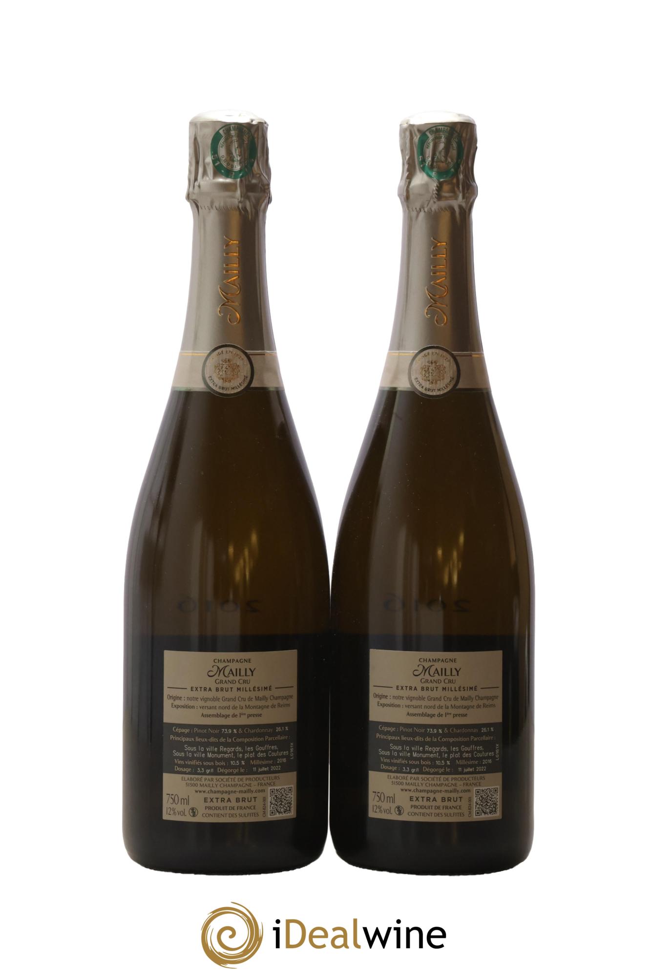 Champagne Grand Cru Extra Brut Mailly 2016 - Lot de 2 bouteilles - 1